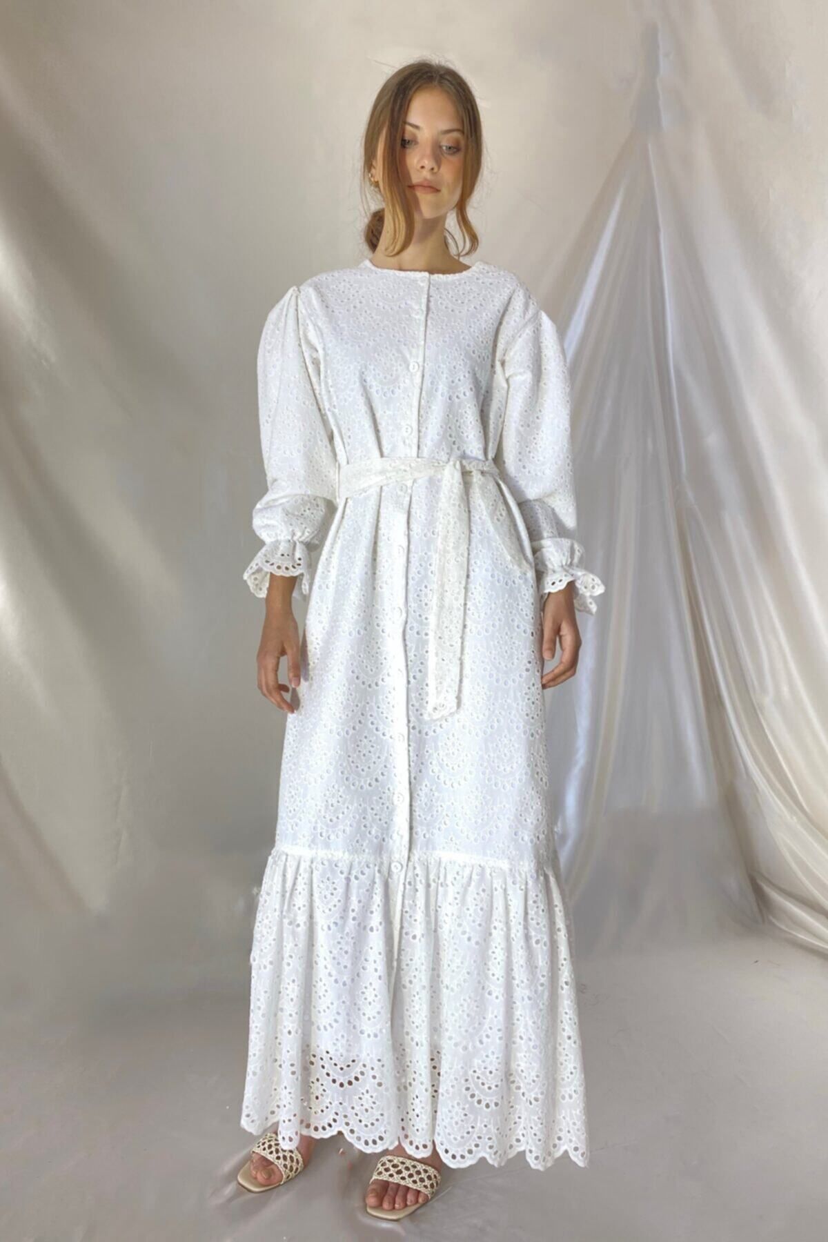 SA collection Kadın Beyaz Fisto Elbise