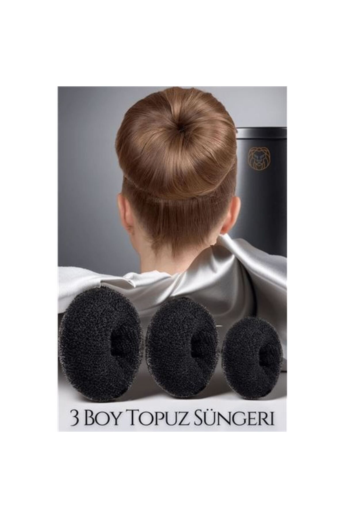 ModaCar Unisex Siyah Saç Topuz Süngeri 3 Boy Forero Design 719269