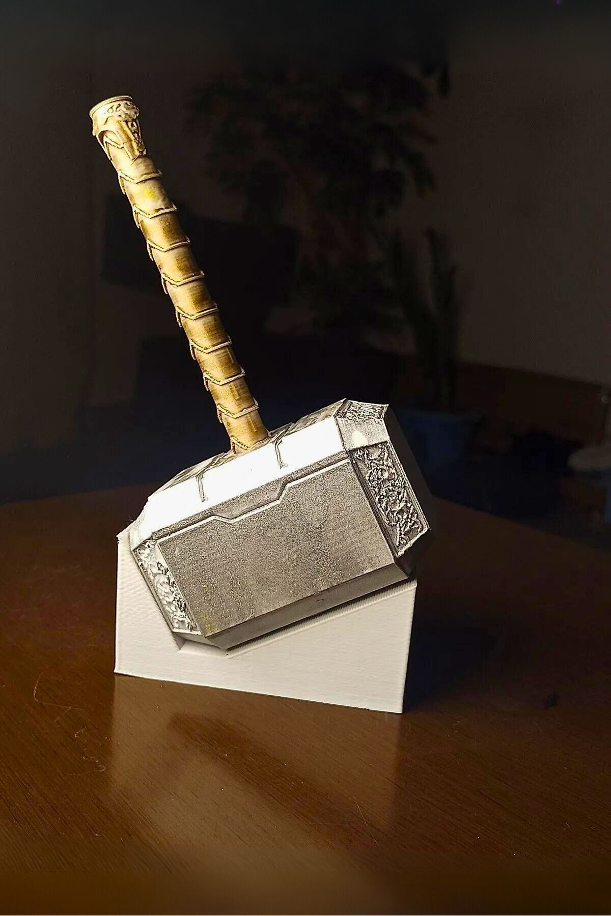 İN3DEX Marvel Thor'un Çekici Mjolnir Ve Standı - Dekoratif Hediyelik