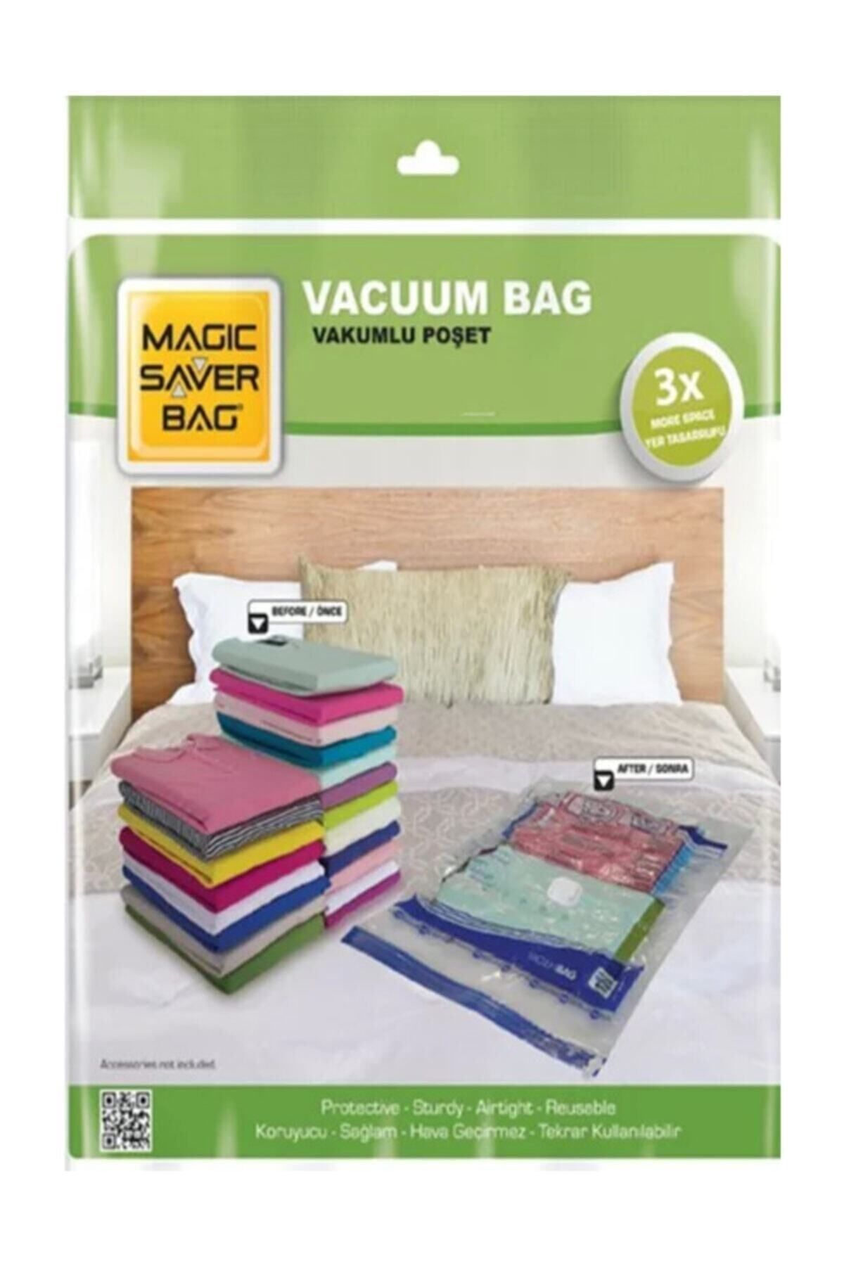 Magic Saver Bag 2'li Vakumlu Poşet Jumbo(73x130)cm