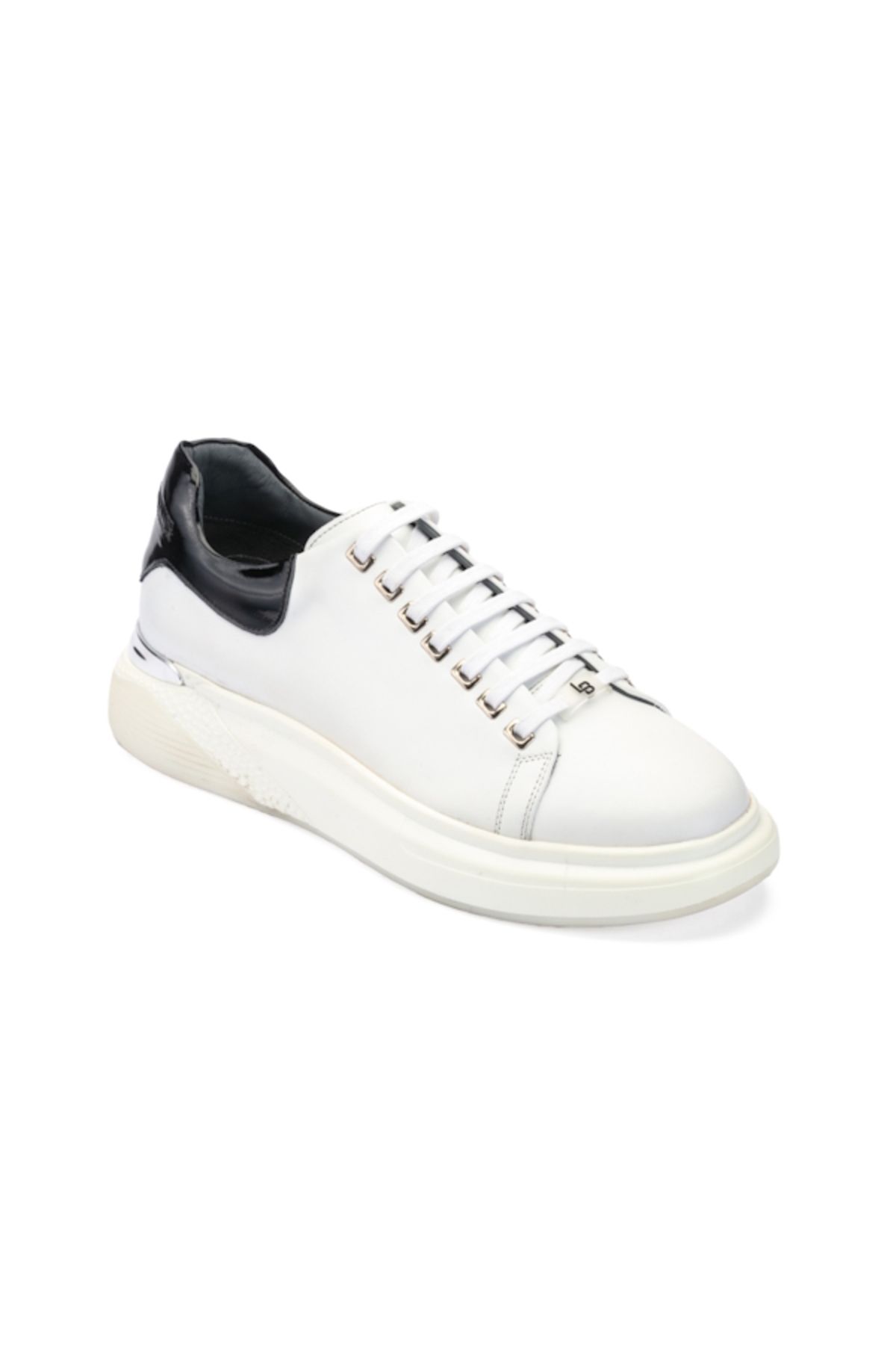 LUCIANO BELLINI A-3201 Beyaz Cilt Deri Erkek Sneaker Ayakkabı
