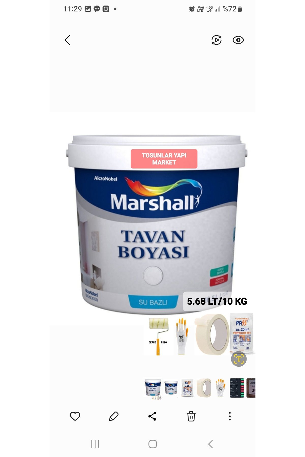 Marshall TAVAN BOYASI 5.68 LT 10 KG