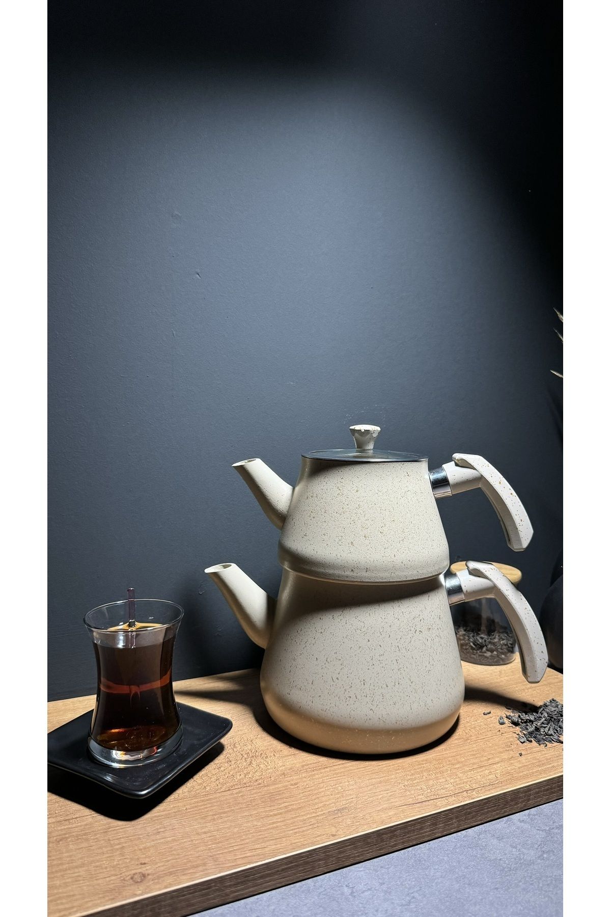 Genel Markalar Granit Çaydanlık Takımı Bakalit Kulplu