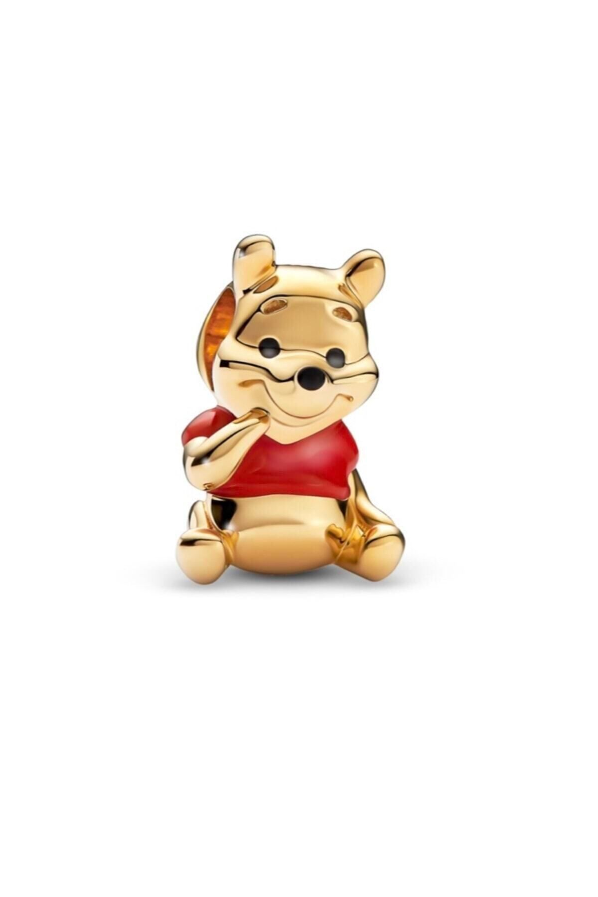 Lines Bijuteri Disney Winnie The Pooh Charm 925 Ayar Gümüş Altın Kaplama