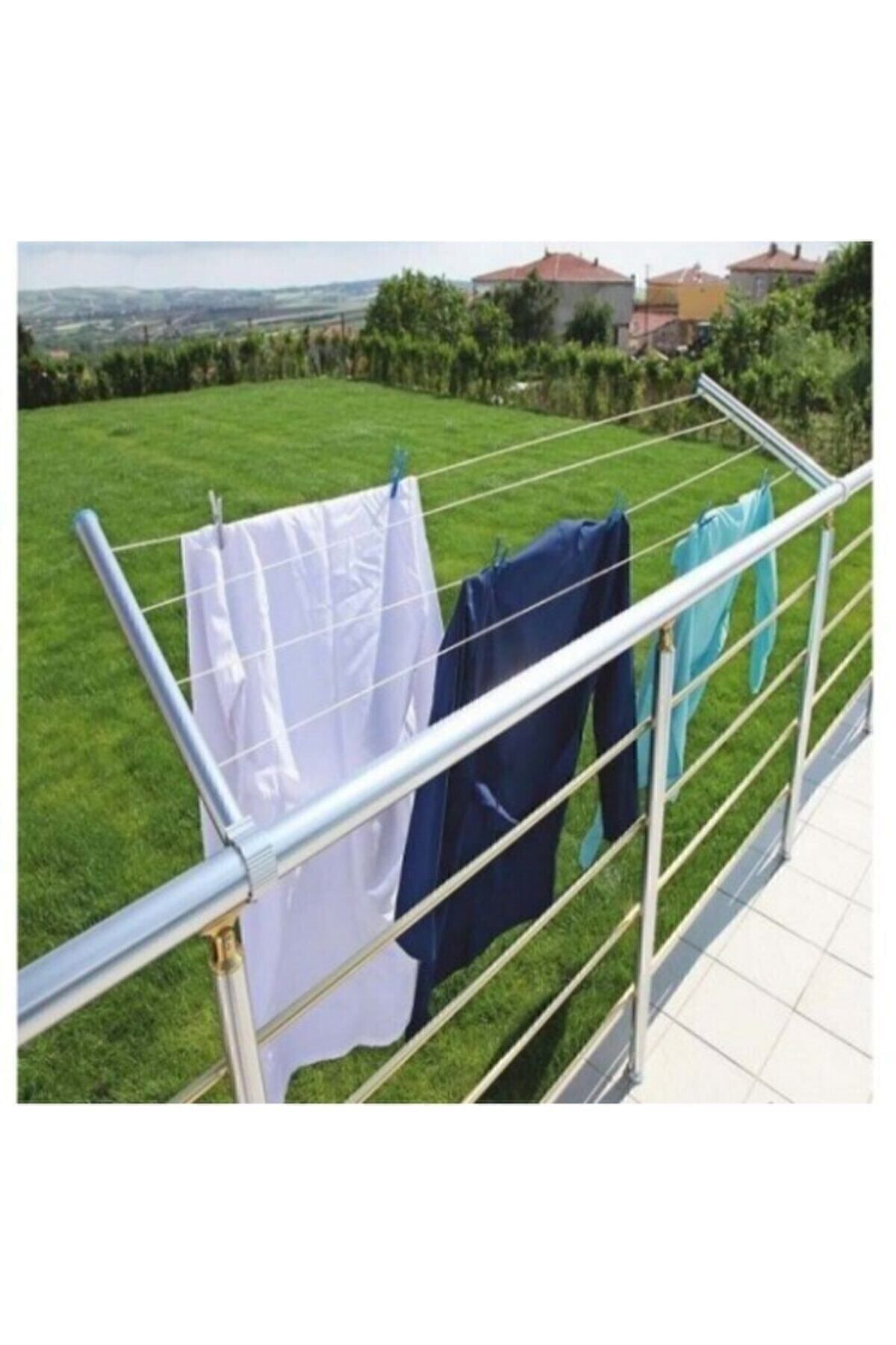 EDEN Yuvarlak Kupeste Balkon Çamaşır Askısı