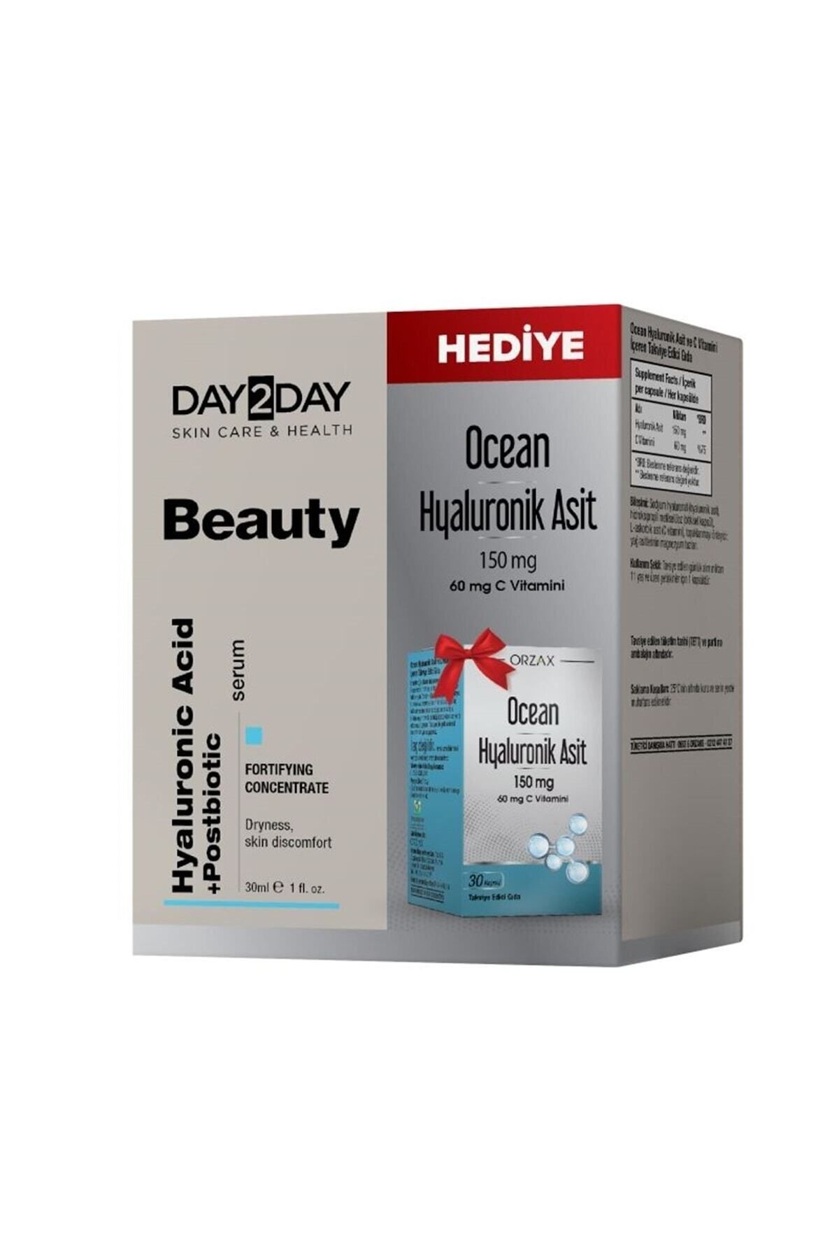 DAY2DAY Beauty Beauty Hyaluronic Acid Serum 30 ml +Ocean Hyaluronıcd Acid 30 Kapsül