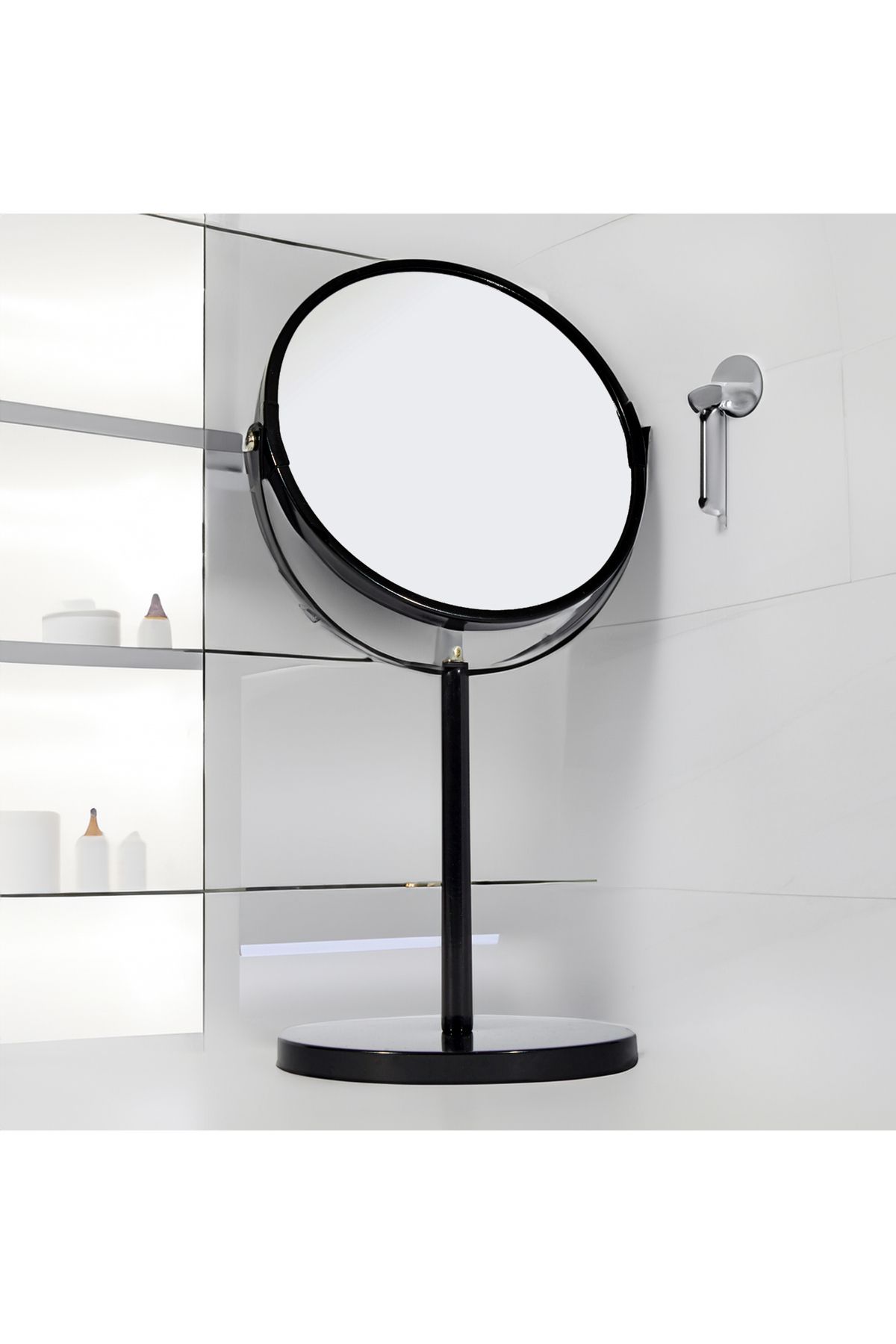 Gesh Ba12 Siyah 5x Yakınlaştırmalı Ayna Makyaj Aynası