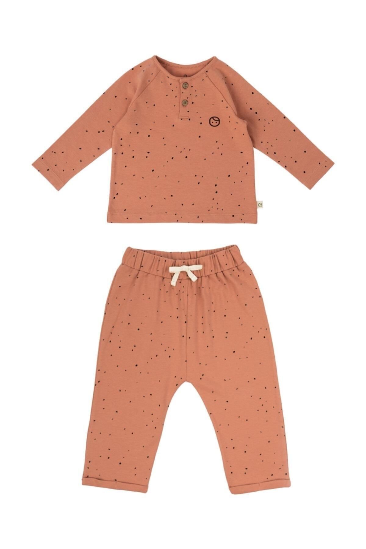 Little Gusto Bebek Pijama Takımı Cosmos Pembe Organik Pamuk