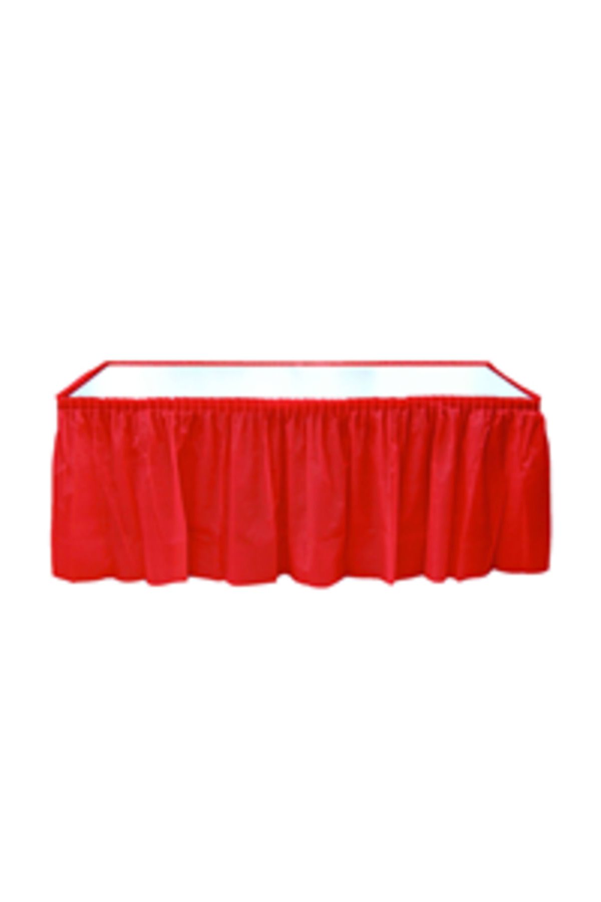 eğlencemarketi Plastik Masa Eteği 75x426 cm Kırmızı