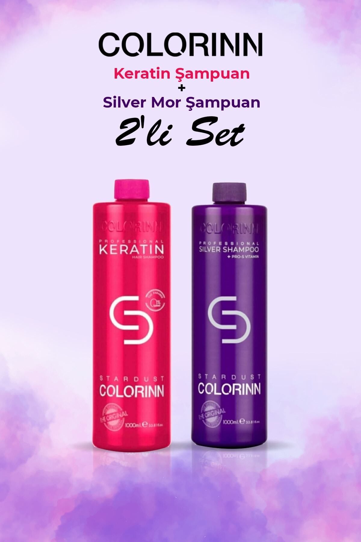 Colorinn Keratin Ve Silver Mor Şampuan 2'li Set (2*1000 Ml)