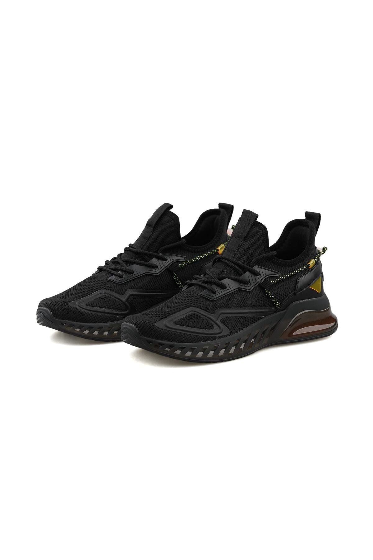 GAMELU Grim Siyah Erkek Air Bosth Yürüyüş Sneaker Spor Ayakkabısı
