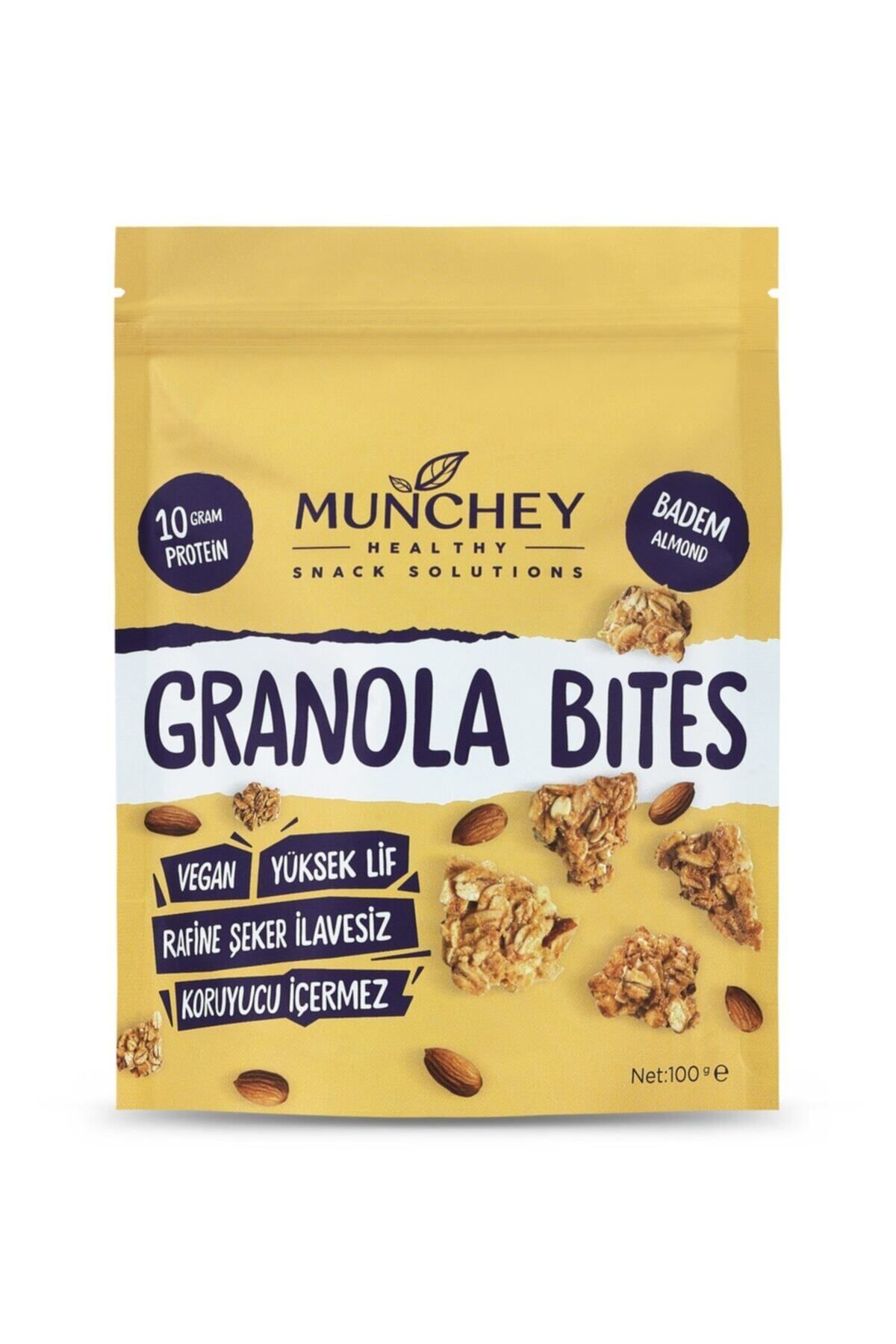 MUNCHEY Büyük Boy (100 Gr) Bademli Granola Bites