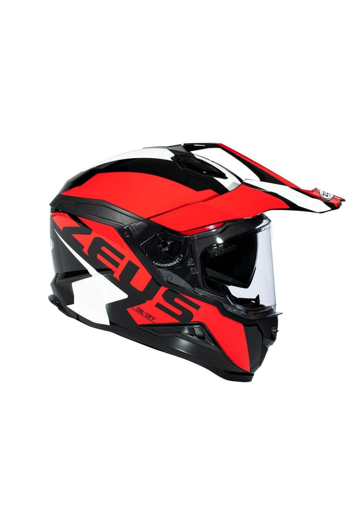 ZEUS KASK/ZS-913 SOLID BLACK/BF8-RED