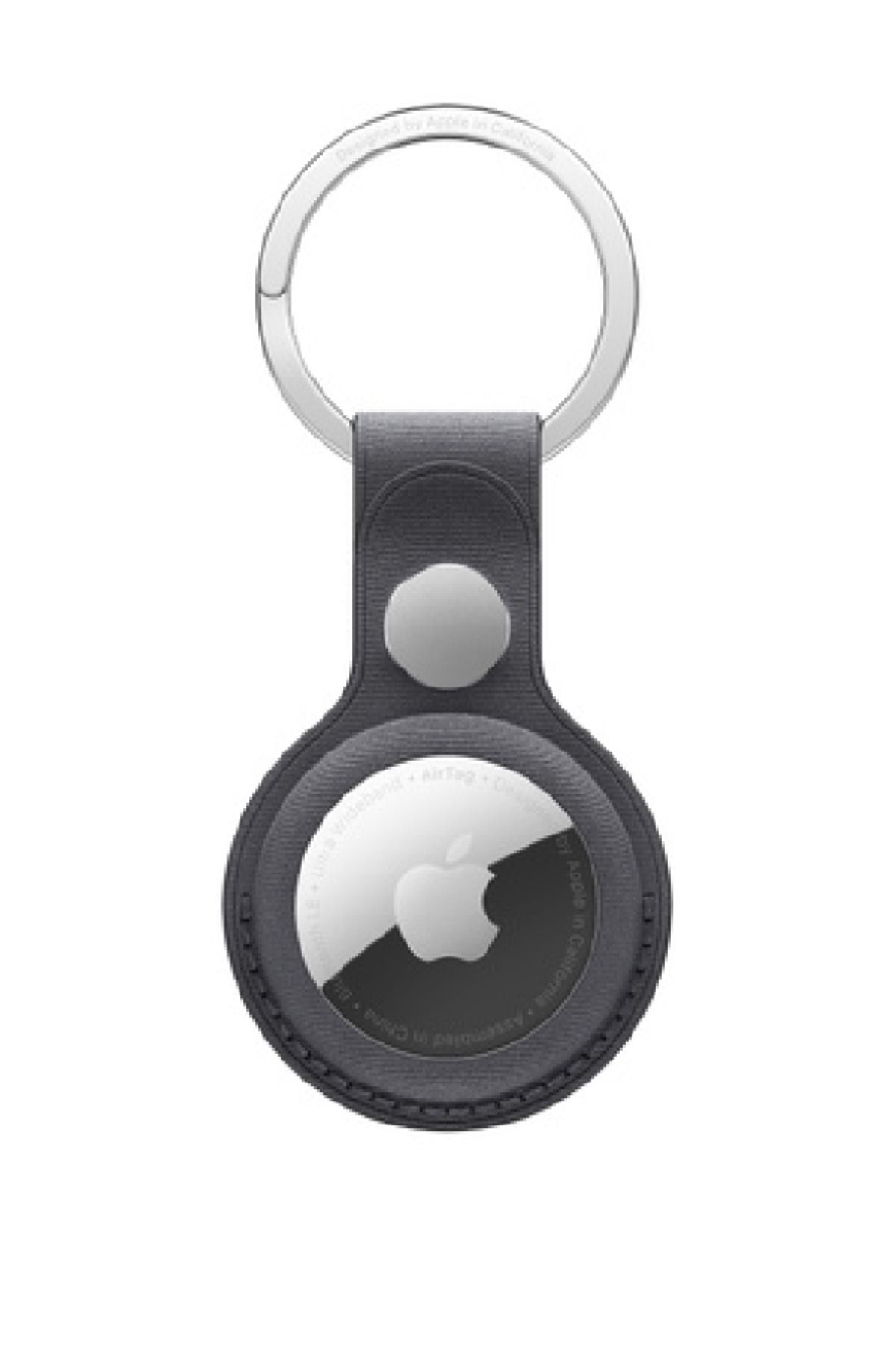 Apple Airtag Mikro Dokuma Anahtarlık Siyah