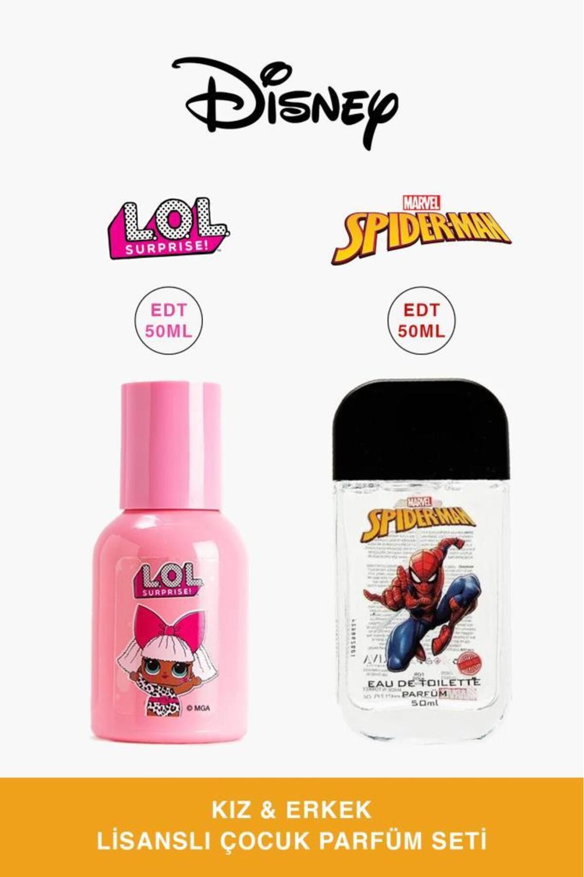 DİSNEY Disney Lol-Spiderman Kız-Erkek Çocuk Parfüm Seti