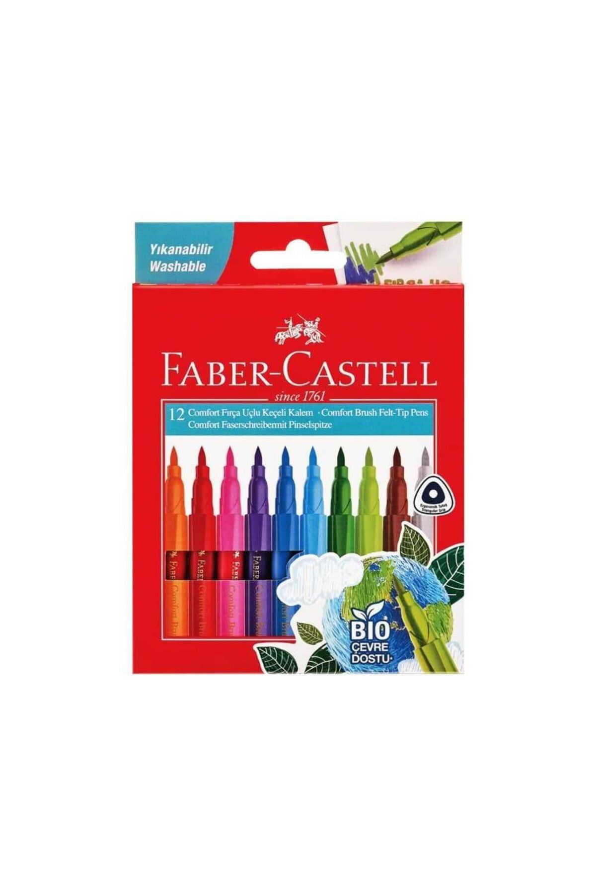 Faber Castell Faber-Castell Keçeli Kalem Comfort Bio Plastik Gövdeli Fırça Uç
