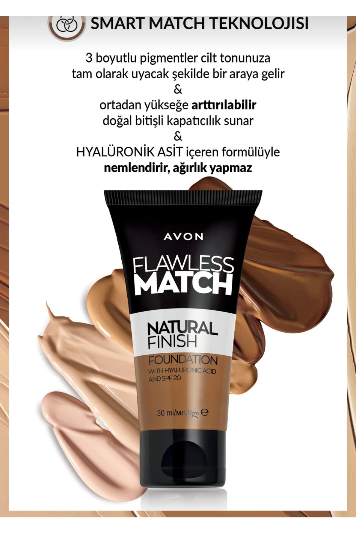 Avon Flawless Match Natural Likit Fondöten 30 ml