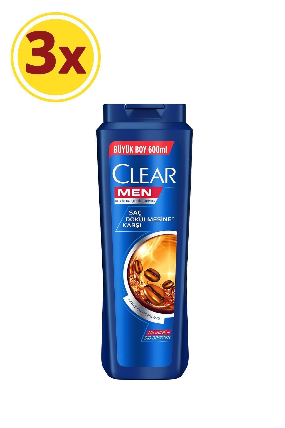 Clear Men Saç Dökülmesine Karşı Şampuan 600ml X3