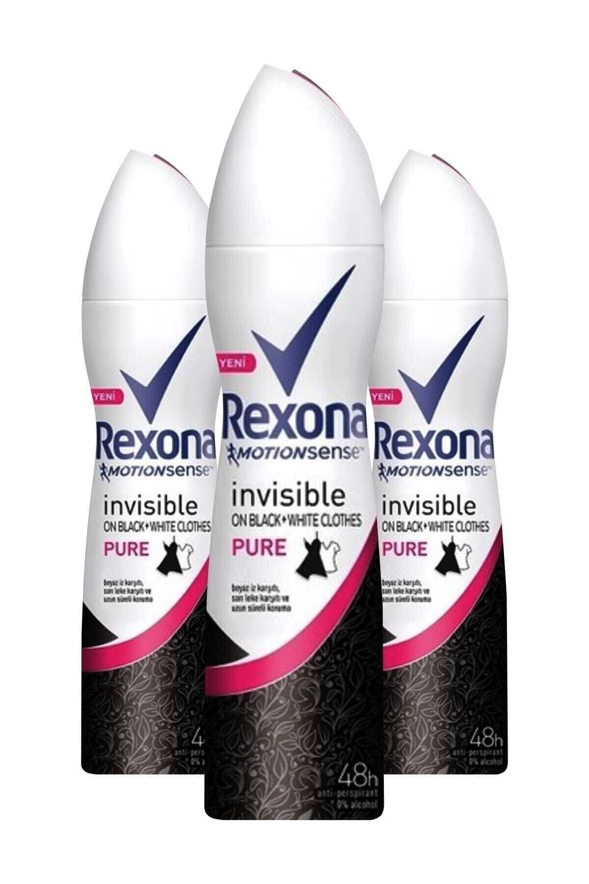 Rexona Kadın Deodorant Sprey Invisible Pure 150 ml X 3