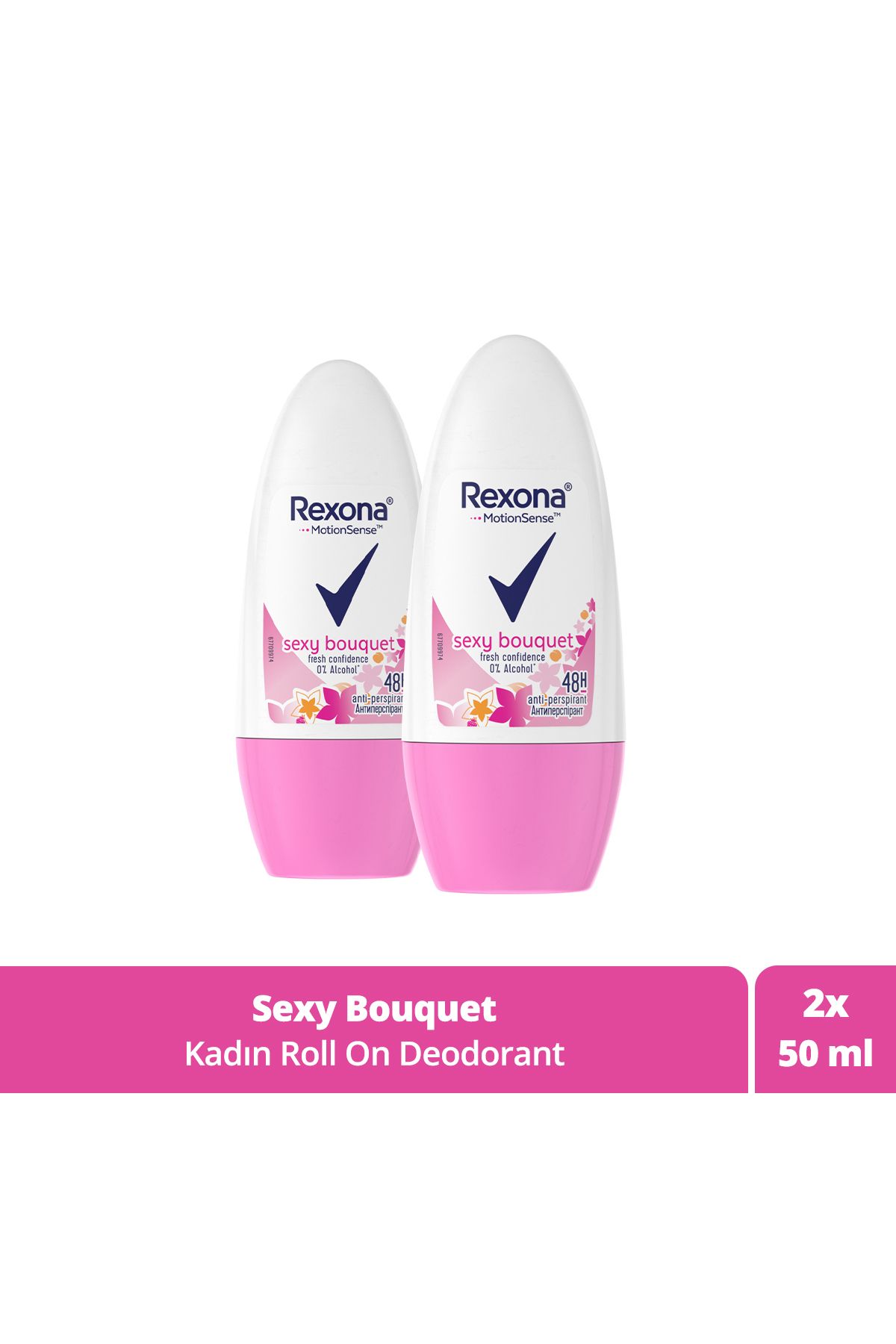 Rexona Kadın Roll On Deodorant Sexy Bouquet 50 ml X2 Adet
