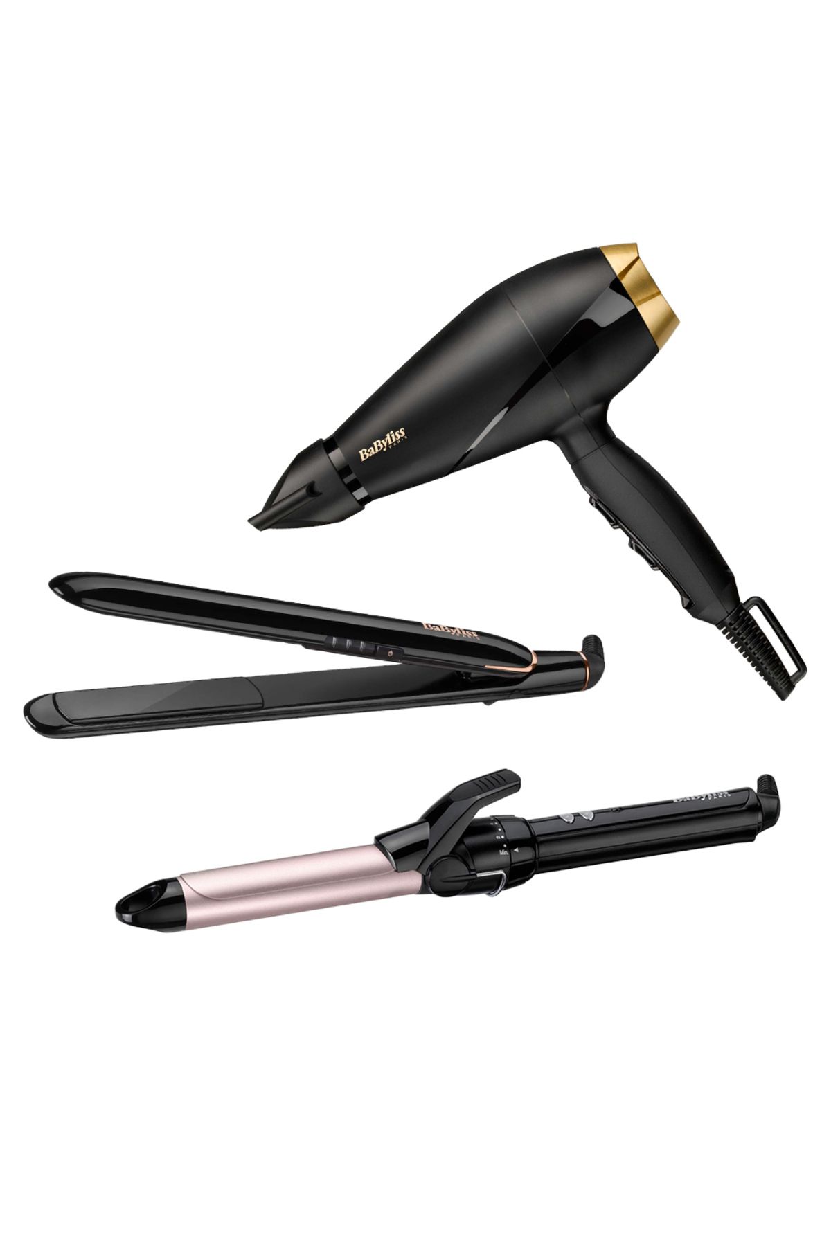 Babyliss Babyliss 2000W Saç Kurutma Makinesi-Saç Düzleştirici ve Saç Maşası Seti