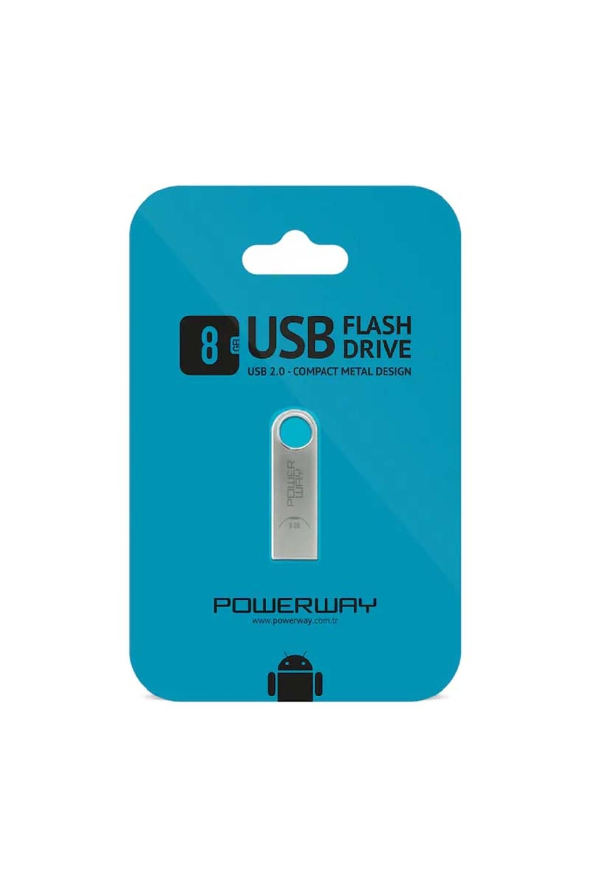 xmldünyası POWERWAY 8 GB METAL USB 2.0 FLASH BELLEK
