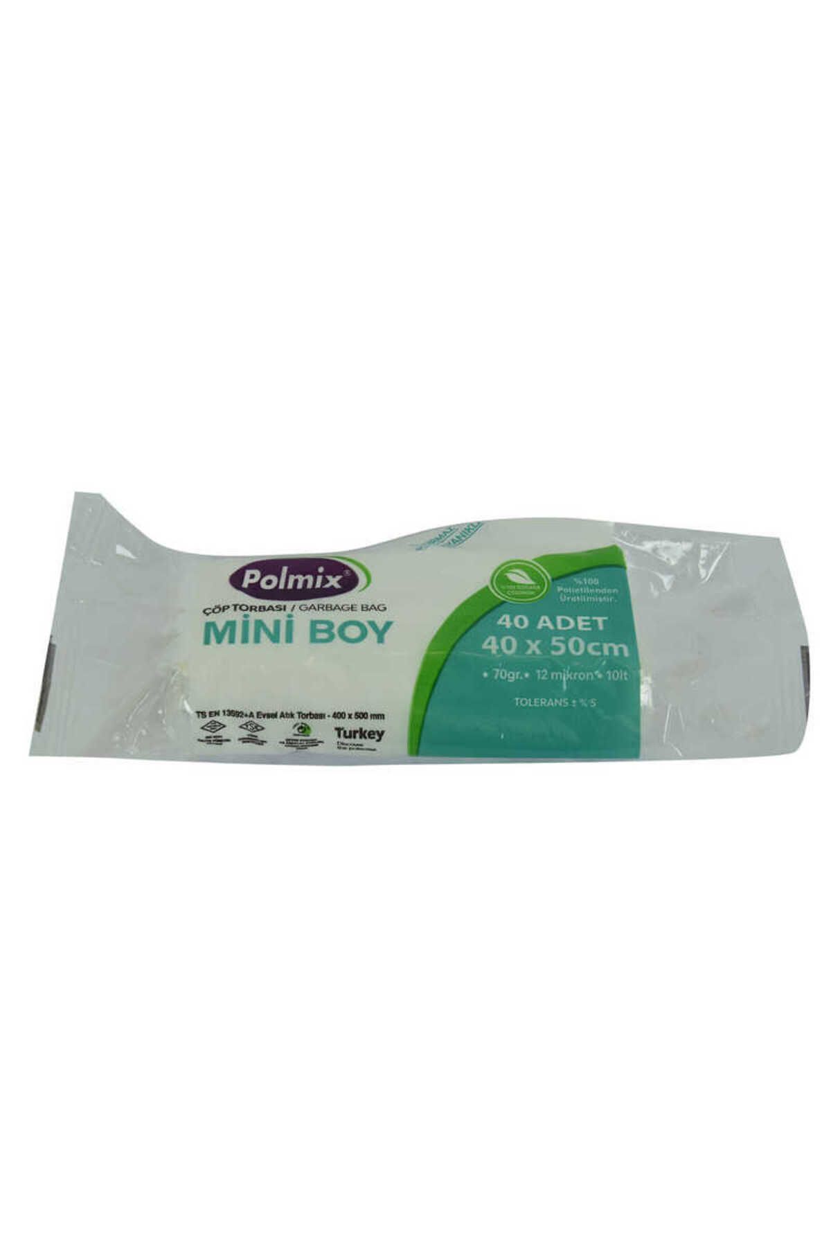 Lokman Çöp Torbası Mini Boy 40x50Cm 70Gr 12Mikron 10Lt Şeffaf Rulo 40 Adet