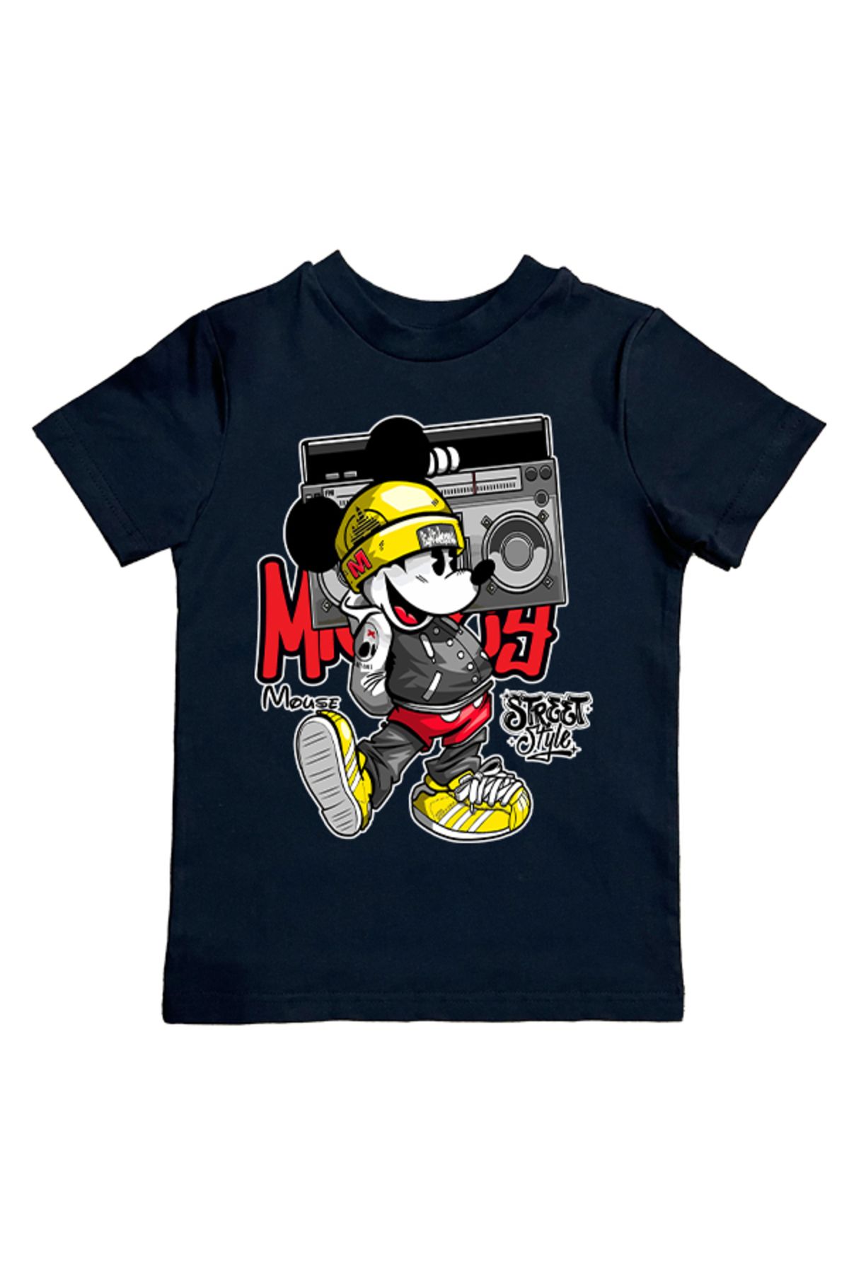 Mickey Mouse pj maskeliler baskılı pamuklu penye kumaş yazlık çocuk tişört