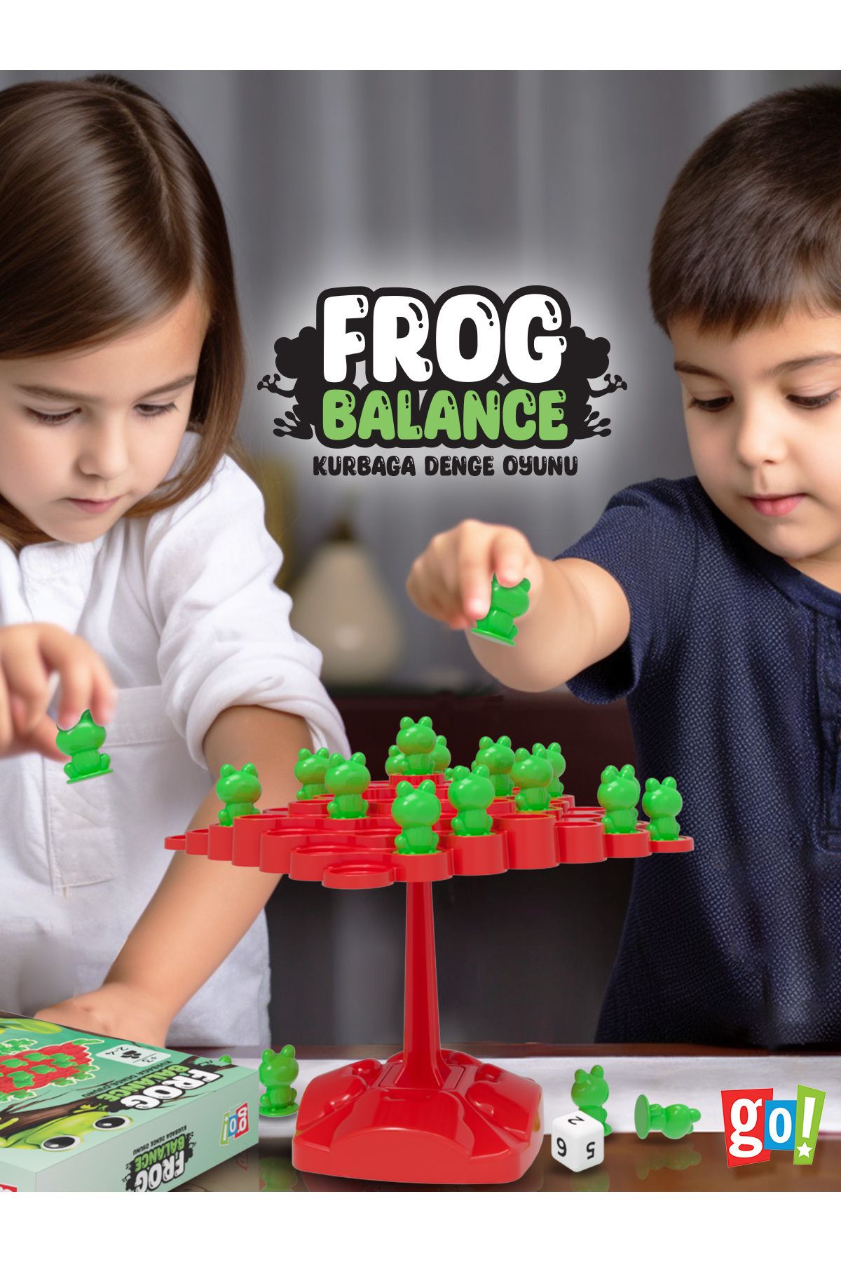 Go Toys Kurbağa Denge Ebeveyn Çocuk Etkileşimi Oyunu Eğitici Oyuncak Kutu Oyunu