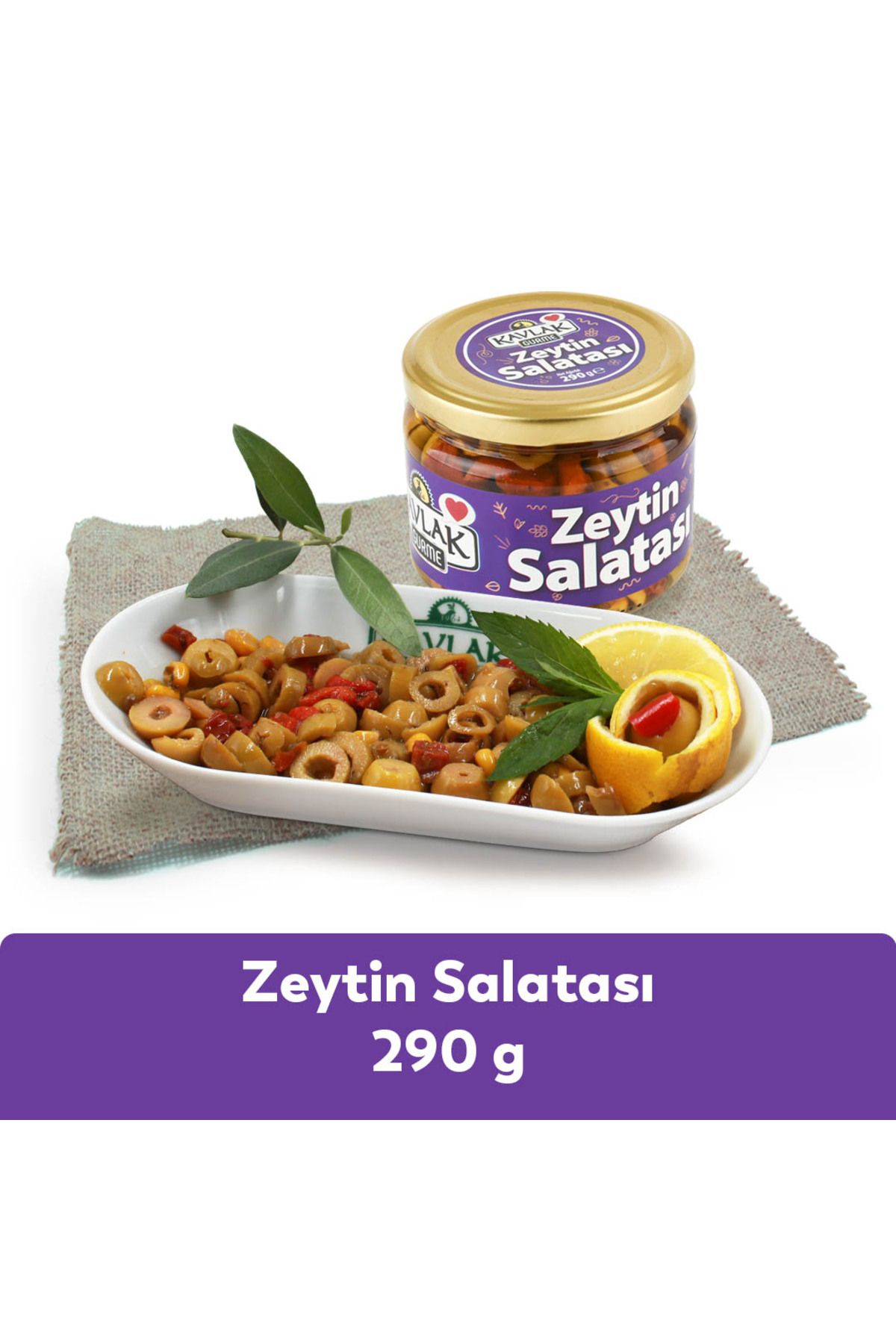 Kavlak Zeytin Salatası 290 gr Cam Kavanoz