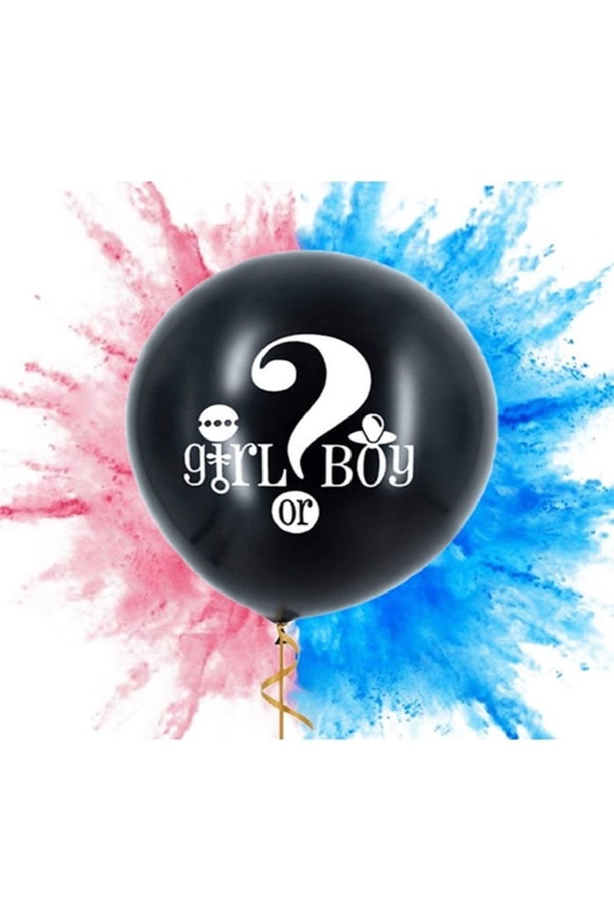 Big Party Cinsiyet Balonu Pembe Konfetili 36'inç