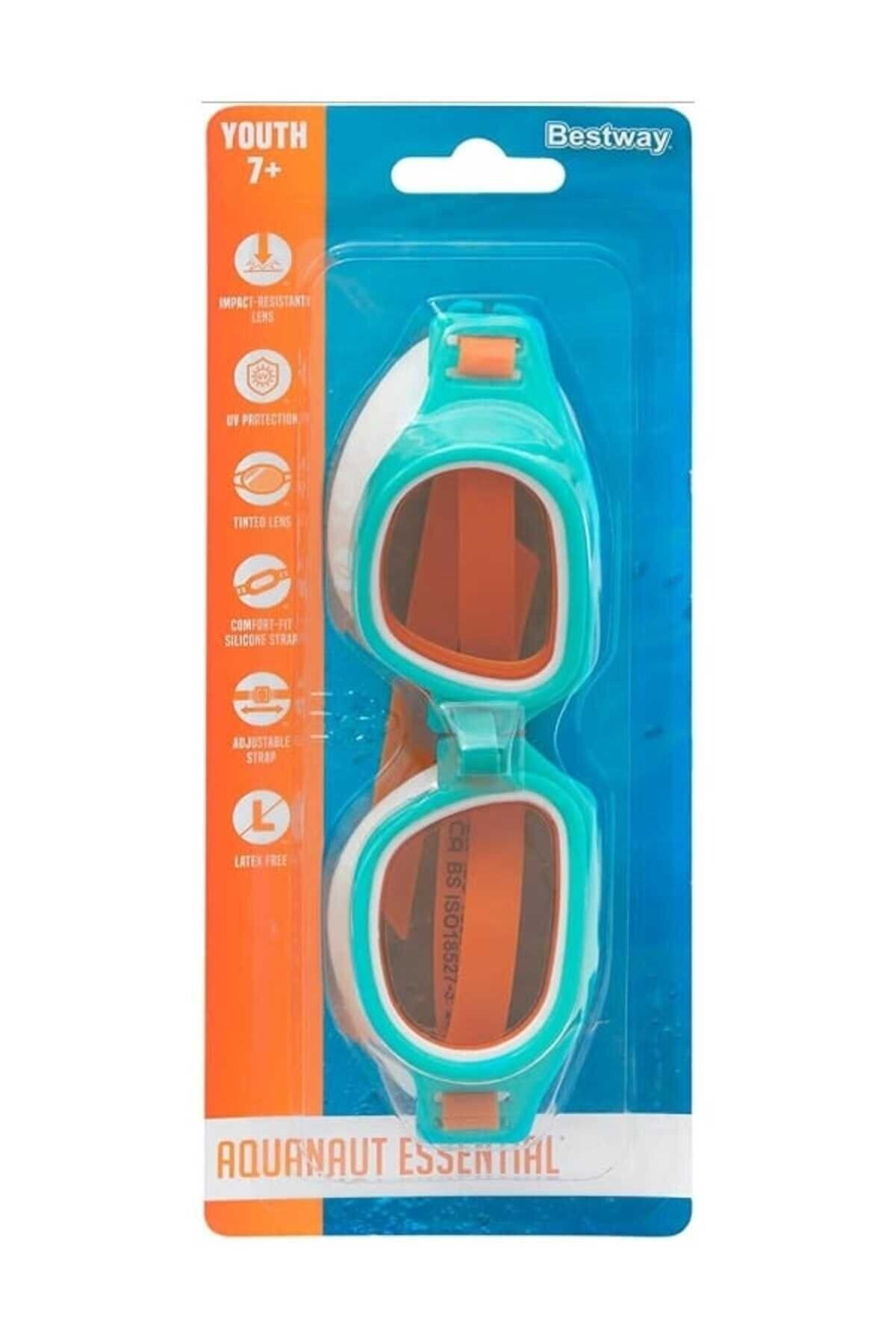 TURKAFONE 7-15 Yaş Çocuk Yüzücü Gözlüğü Vakumlu Uv Korumalı Darbeye Dayanıklı Deniz Gözlüğü