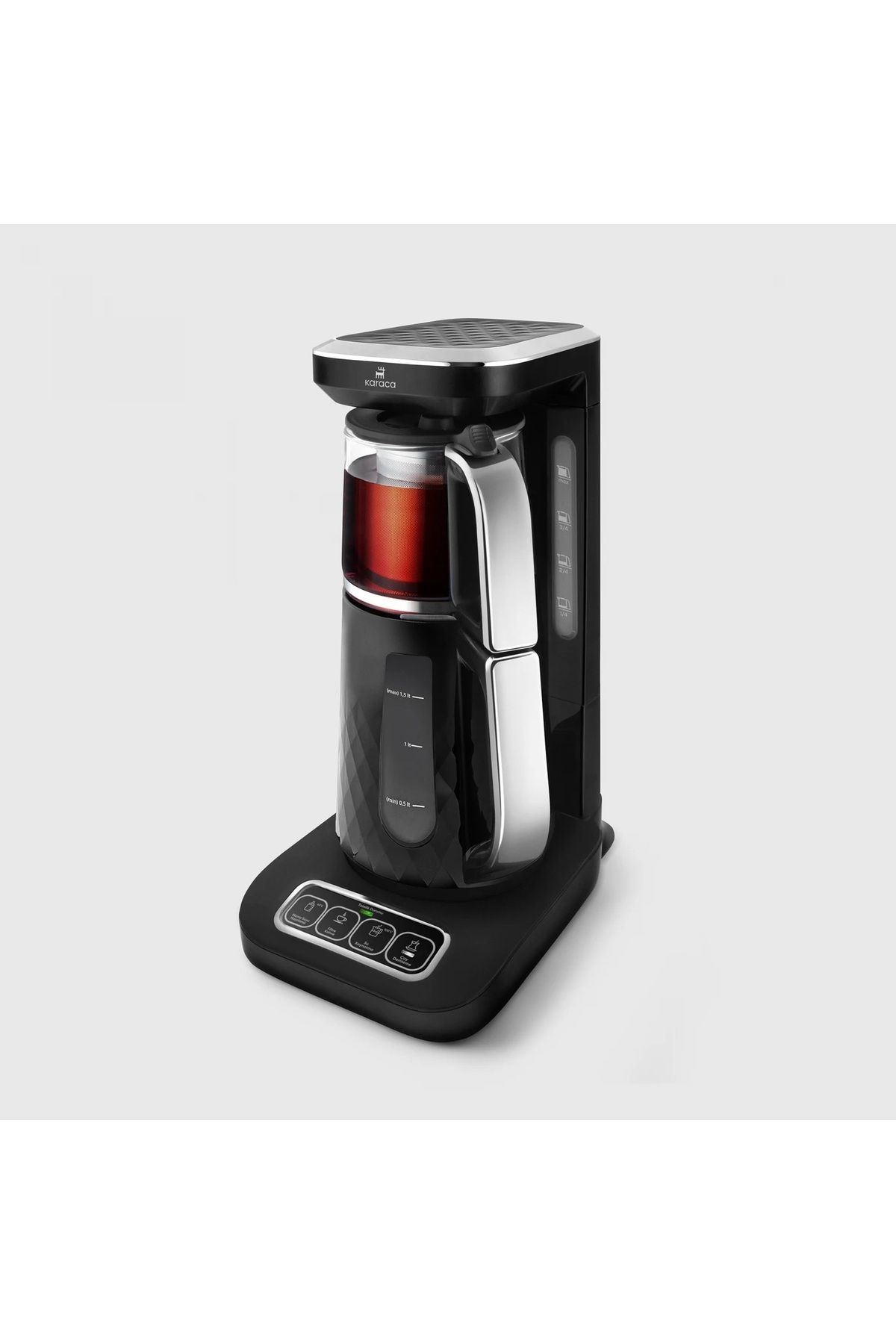 Karaca Pro Quartz 4 in 1 Otomatik Çay Makinesi Konuşan Su Isıtıcı ve Filtre Kahve Makinesi 2500W