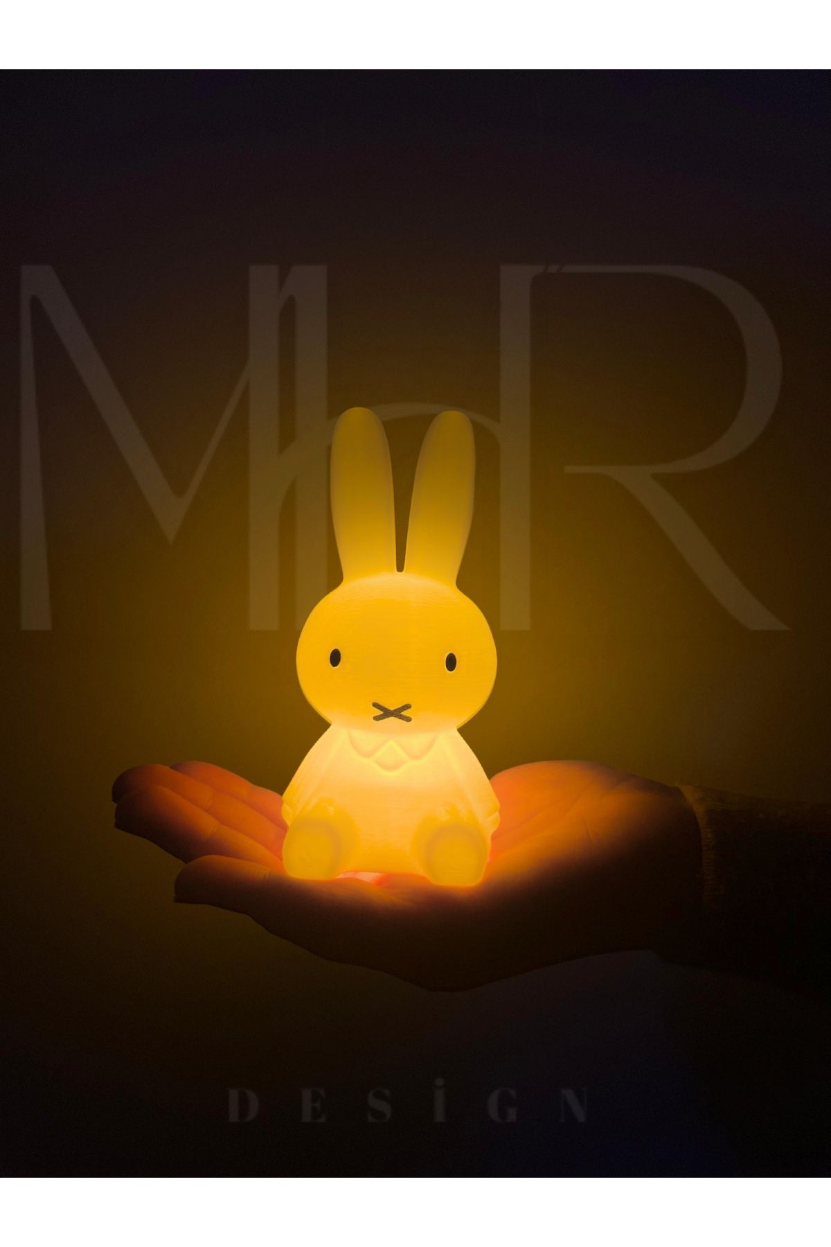 MHRDESİNG Miffy Tavşan Gece Lambası Küçük Boy 12 Cm Gün Işığı Pilli