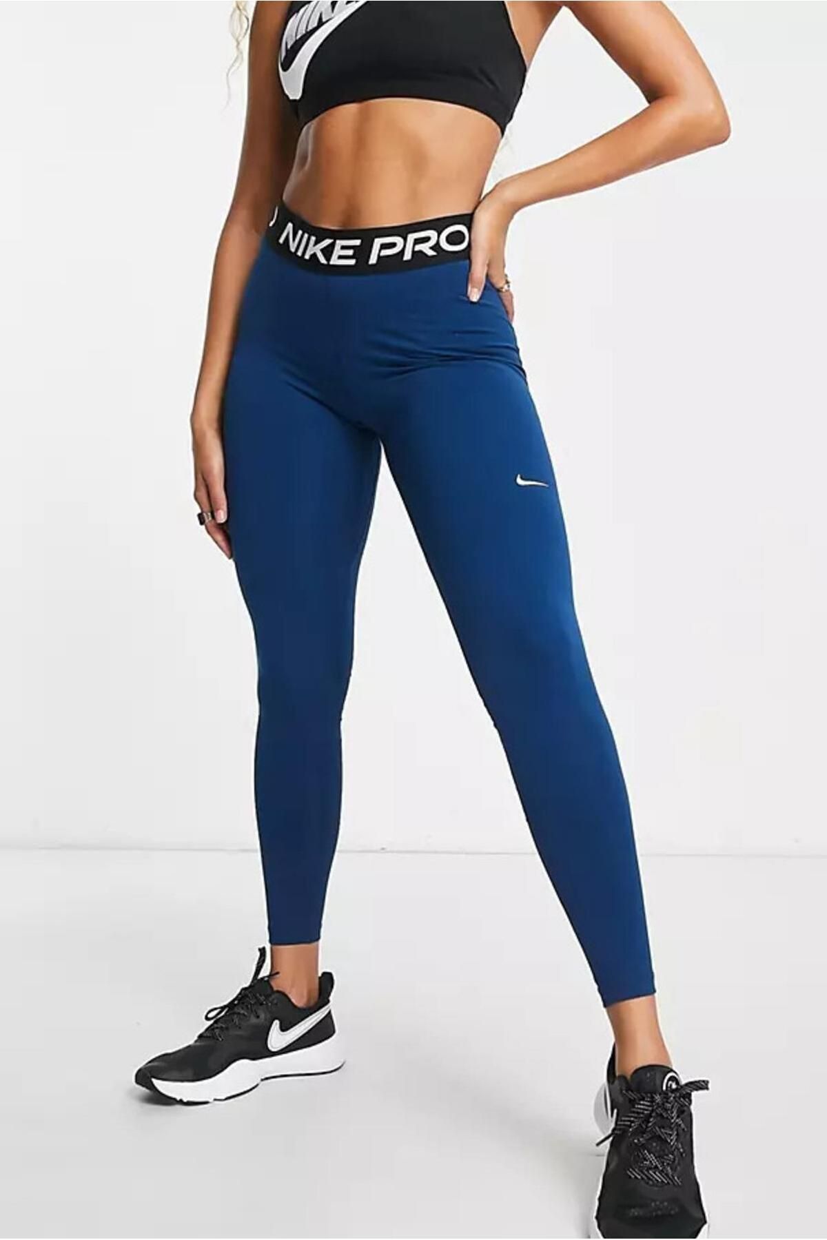 Nike Pro 365 Dri-Fit Training File Panelli Toparlayıcı Kadın Spor Tayt