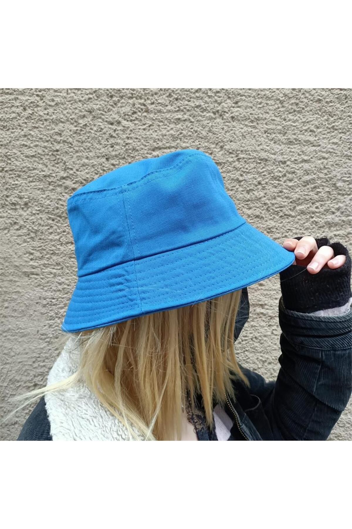 Köstebek Mavi Bucket Şapka