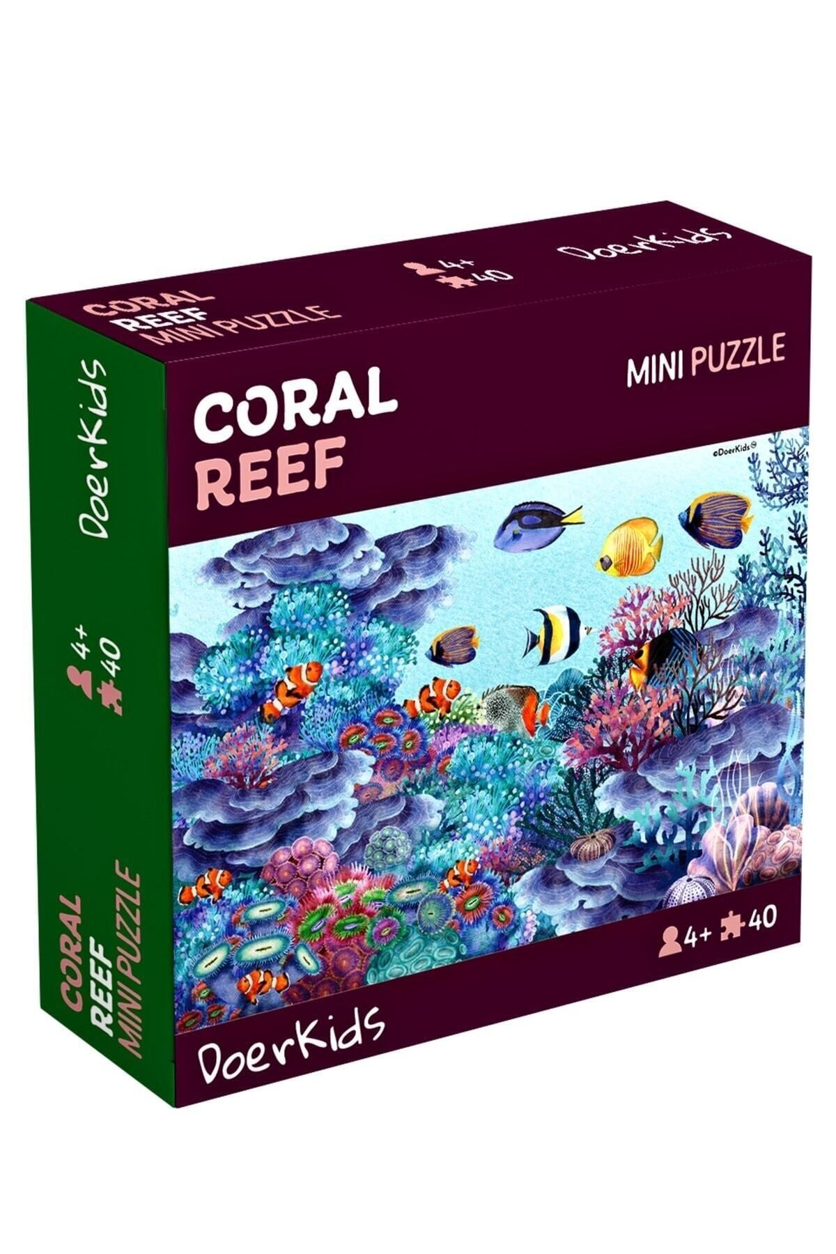DoerKids Okyanus Mercan Resifi Mini Puzzle | 40 Parça | 4 Yaş