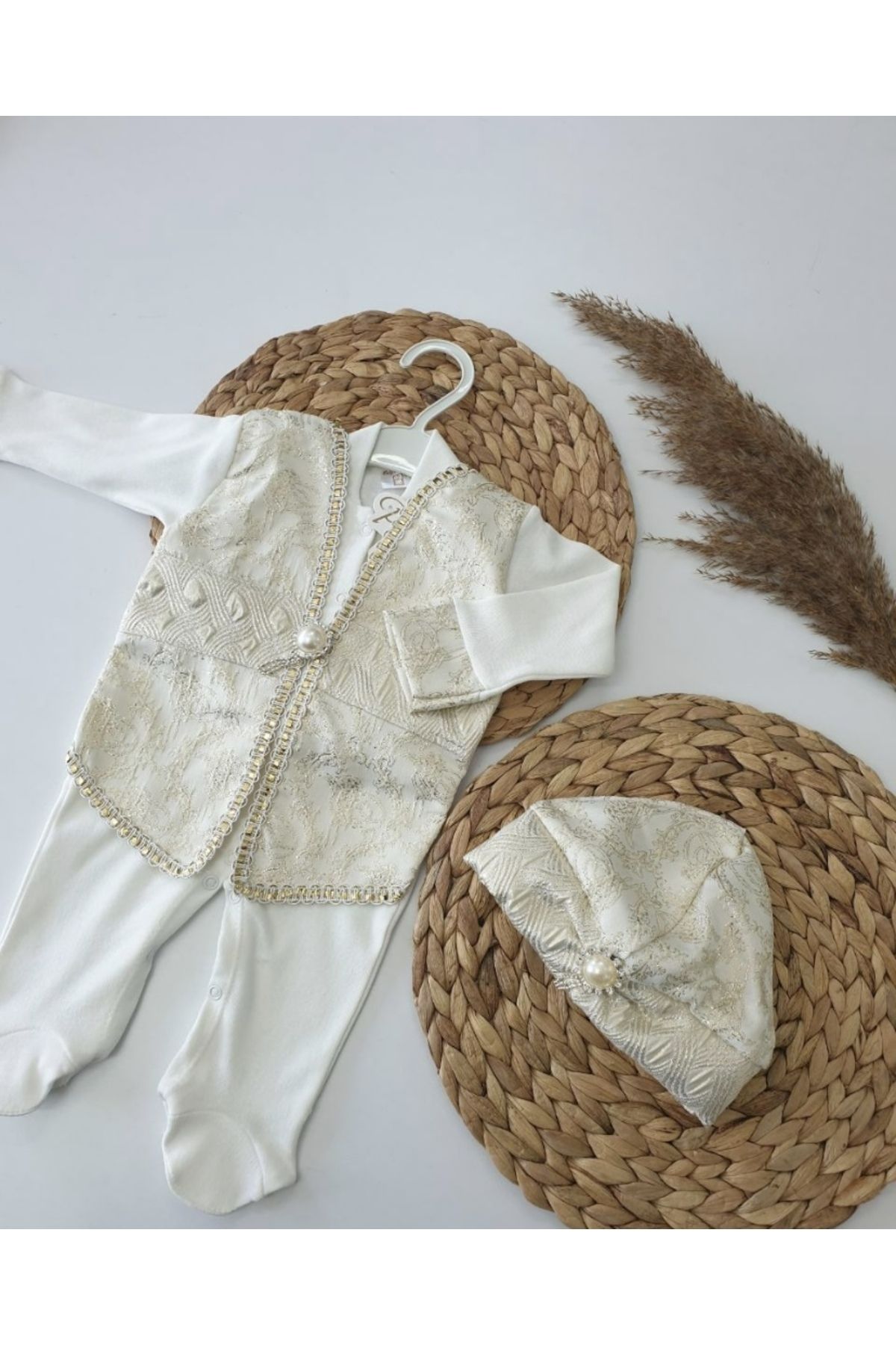 Cherub Baby Tuğralı Şehzade Tulum Erkek Bebek Mevlüt Takımı Sünnet Kıyafeti Bebek Hediyelik