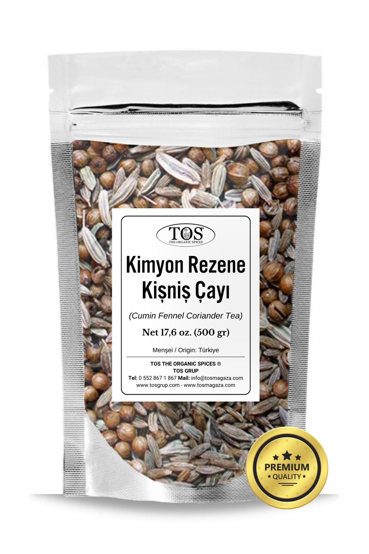 TOS The Organic Spices Kimyon Rezene Kişniş Çayı 500 gr (1. Kalite)