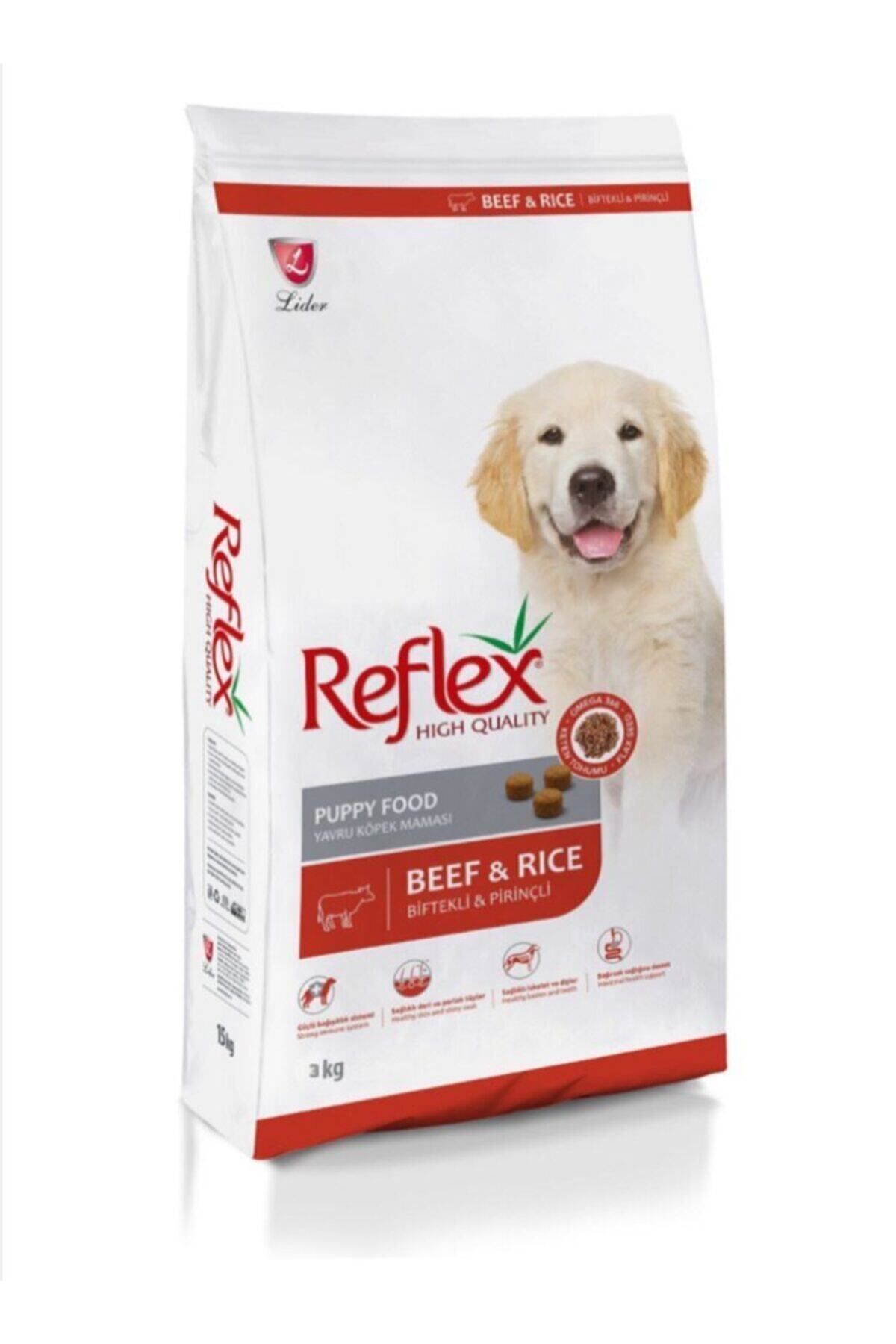 Reflex Biftekli & Pirinçli Yavru Köpek Maması 3 Kg