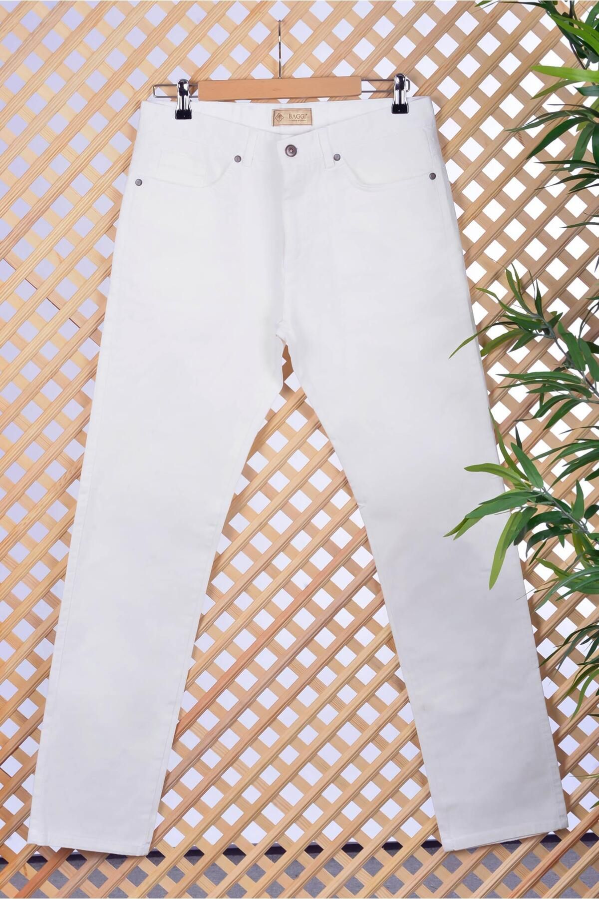 BAGGI Slim Fit Spor Pantolon Beyaz
