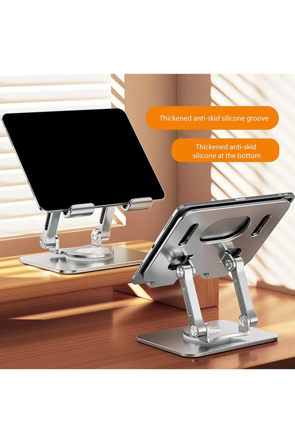 Fogy Tablet & Ipad Standı Metal Protatif Masaüstü 360 Derece Ayarlanabilir Stand