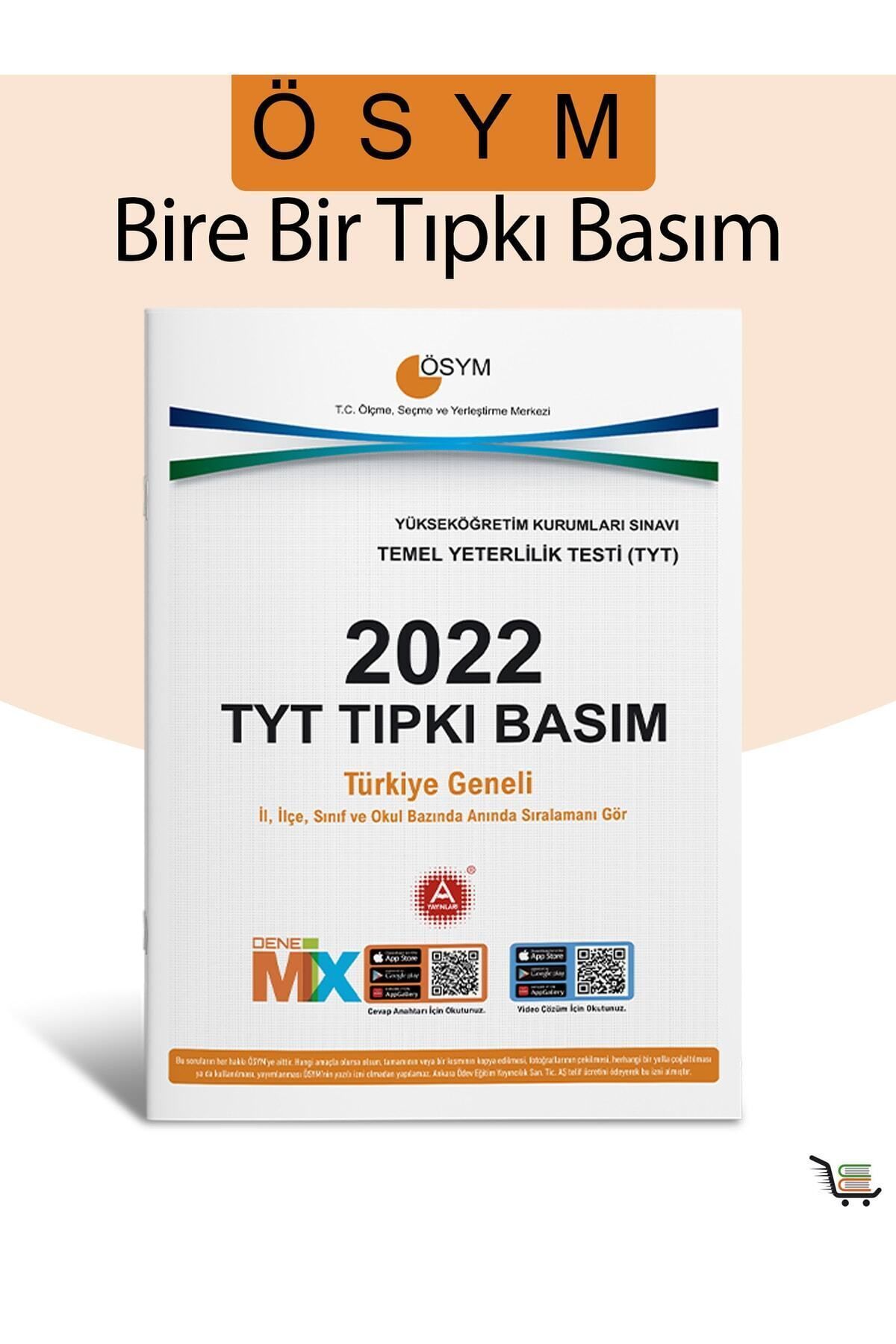 A Yayınları 2022 Tyt Çıkmış Sorular Tıpkı Basım (TEMEL YETERLİLİK TESTİ 2022 YILI SINAV SORULARI)