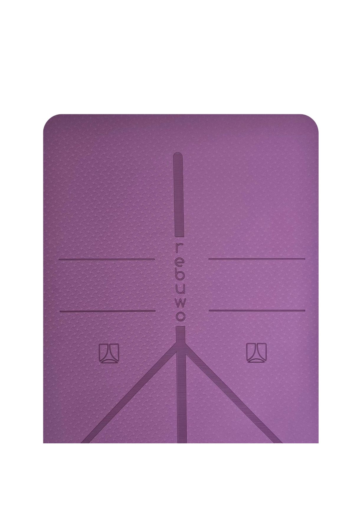 Rebuwo Tpe Hizalama Tasarımlı Kaydırmaz Yoga Mat Pilates Minderi 5mm 183 X 61 Cm