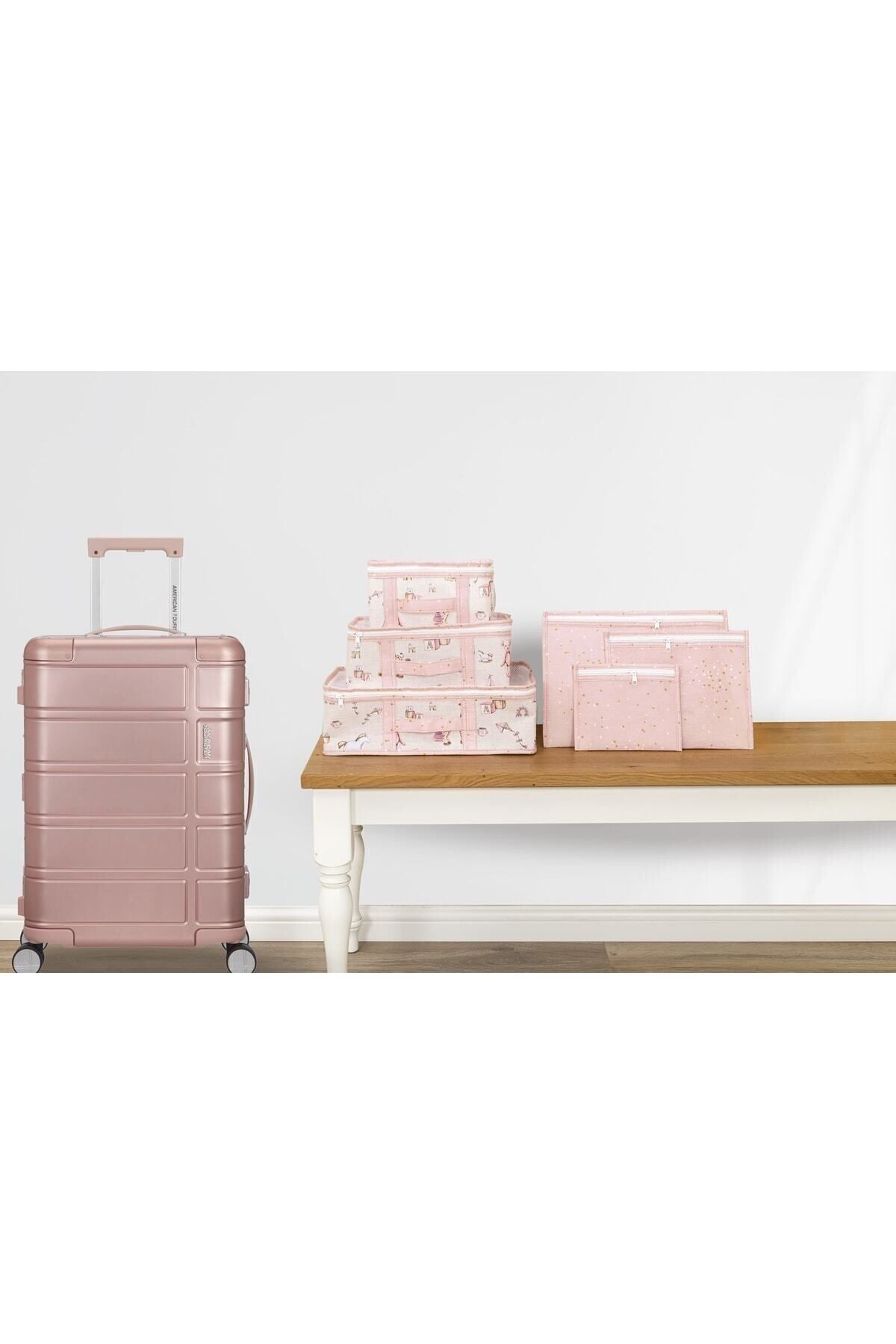 DECODEMA Baby 6'lı Seyahat Seti Bavul Düzenleyici Çanta Seti Ve Alt Değiştirme Bakım Çantası