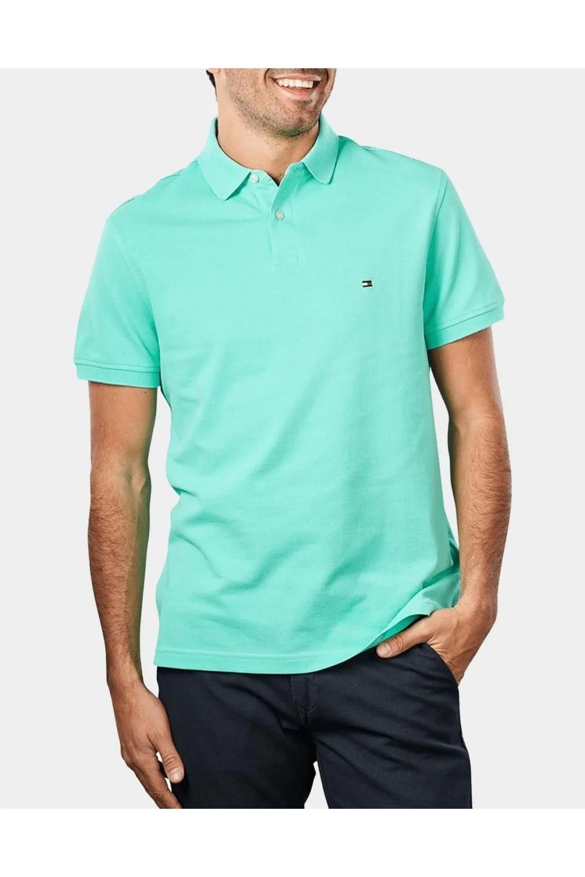 Tommy Jeans Tommy Hilfiger Polo Shirt, Regular Fit Mint