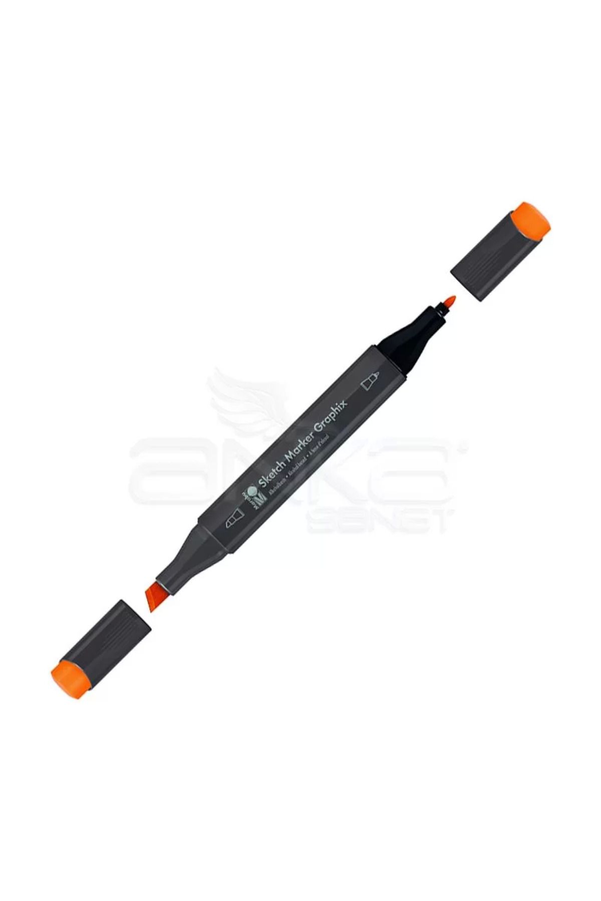 Marabu Graphix Sketch Marker Çift Uçlu Kalem 925 Brilliant Orange