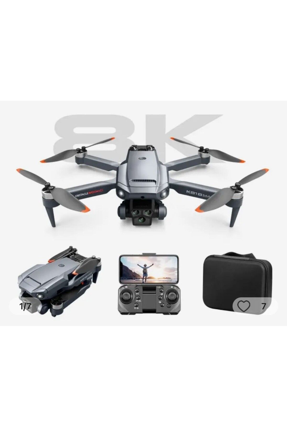 DroneEm x K819 Max Fly Combo Drone Gps+2 Batarya+Taşıma Çantası Ax854
