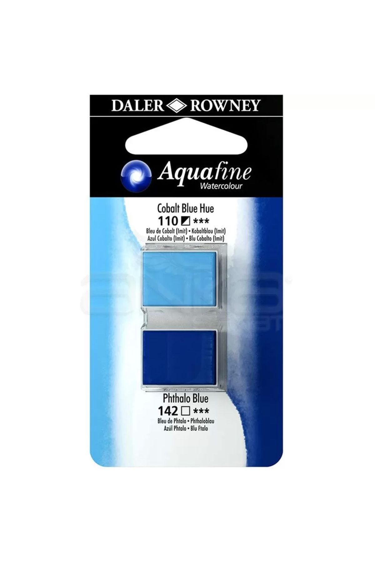 Daler Rowney Aquafine Sulu Boya Tablet 2li Cobalt Blue-phthalo Blue
