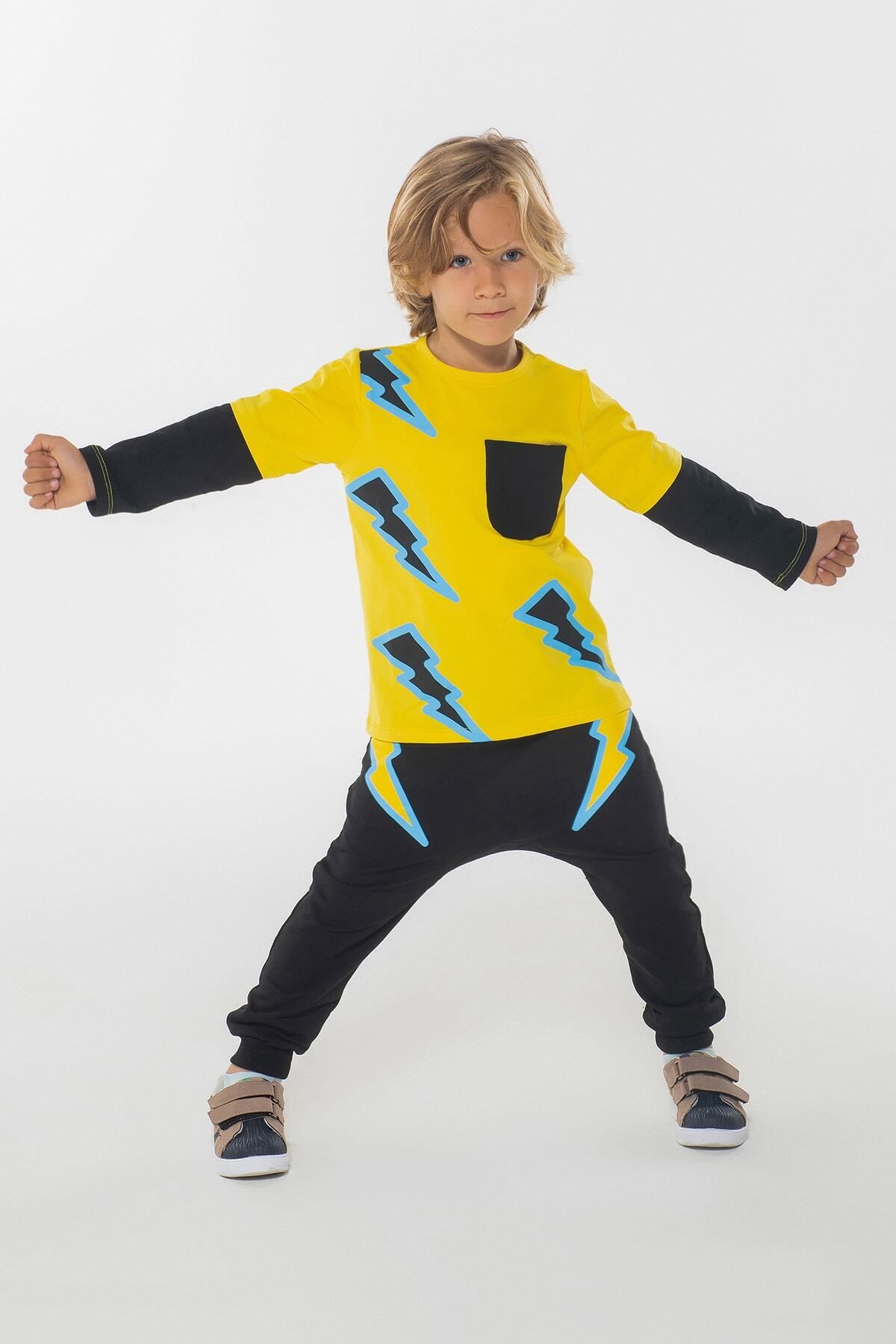ZENOKIDO Thunders Erkek Çocuk Pantolon+ Tshirt Takım